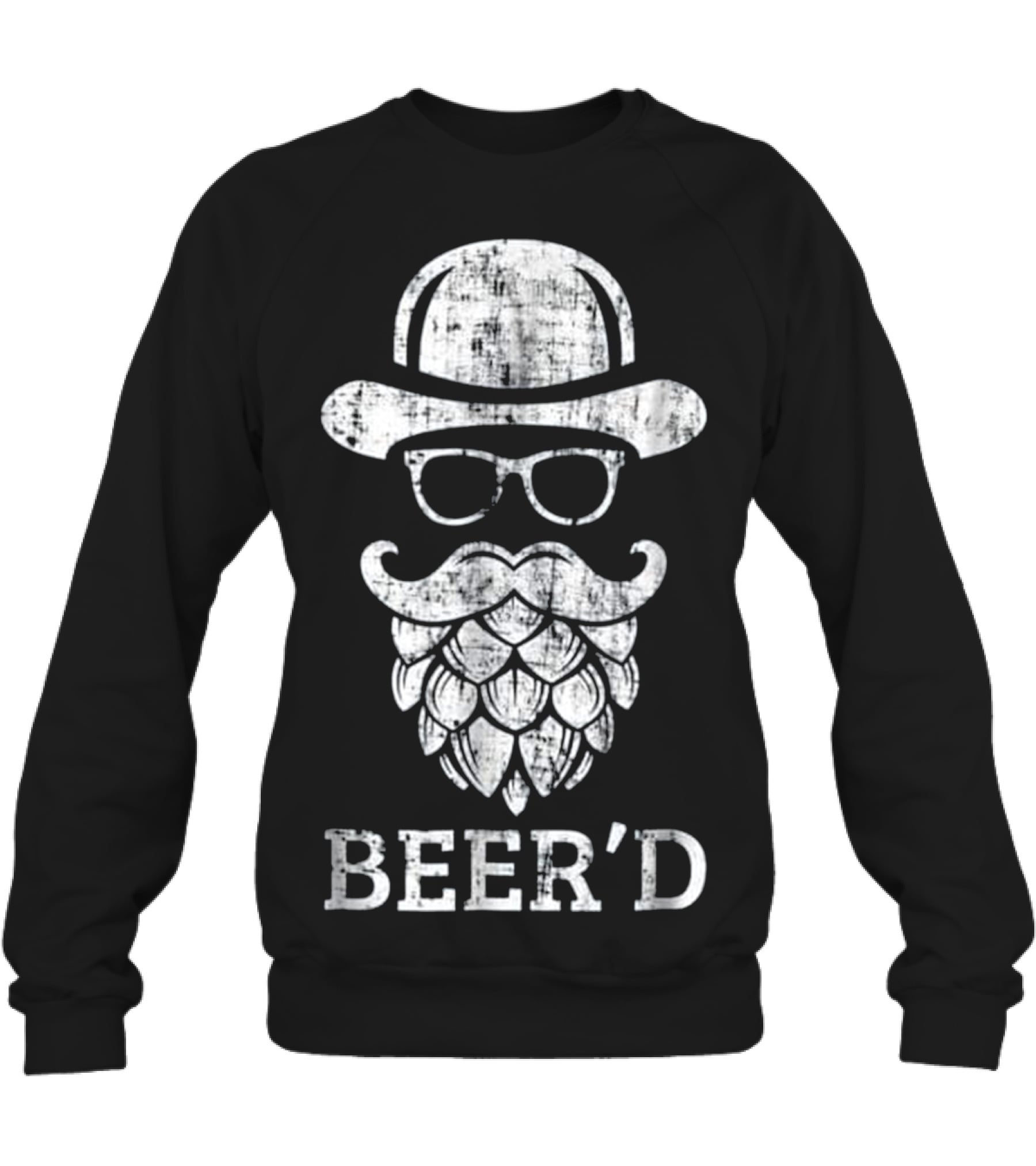 Beerd Funny Beard Hop He Crewneck Sweatshirt Beerd Funny Beard Hop He Crewneck Sweatshirt