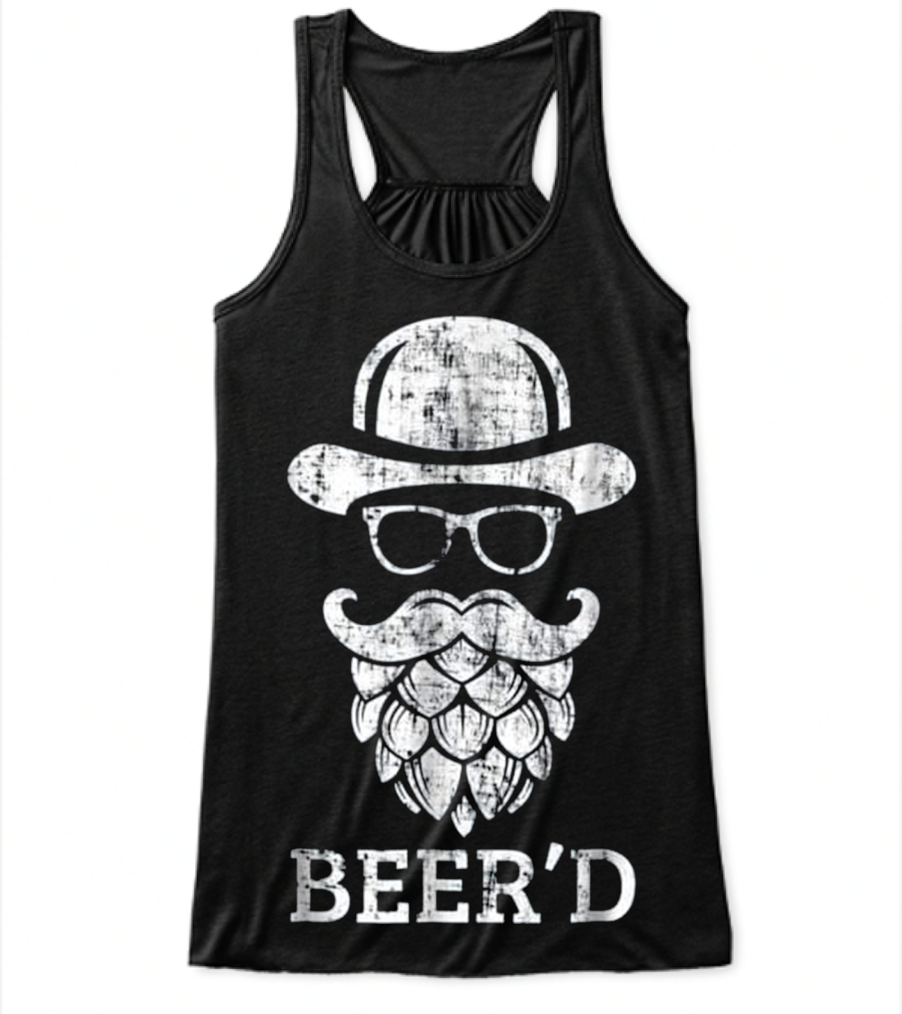 Beerd Funny Beard Hop He Flowy Tank Top