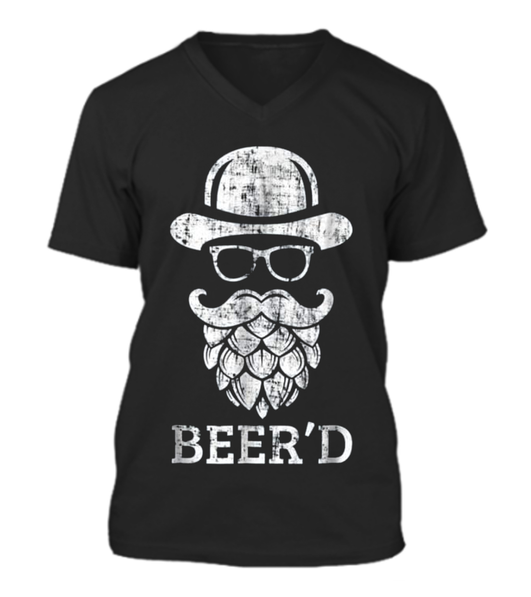 Beerd Funny Beard Hop He V-Neck Unisex T-Shirt