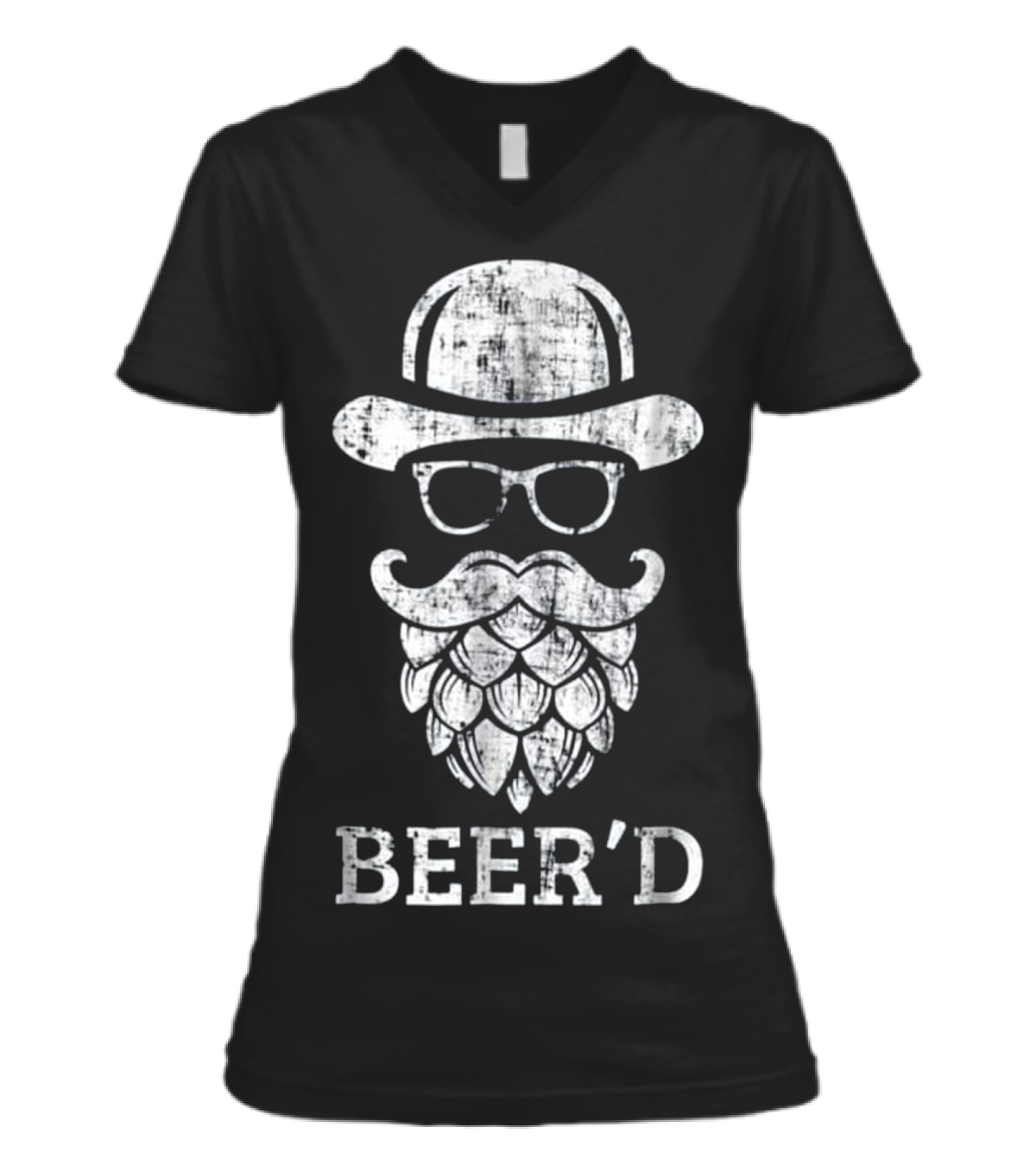 Beerd Funny Beard Hop He V-Neck Womens T-Shirt Beerd Funny Beard Hop He V-Neck Womens T-Shirt