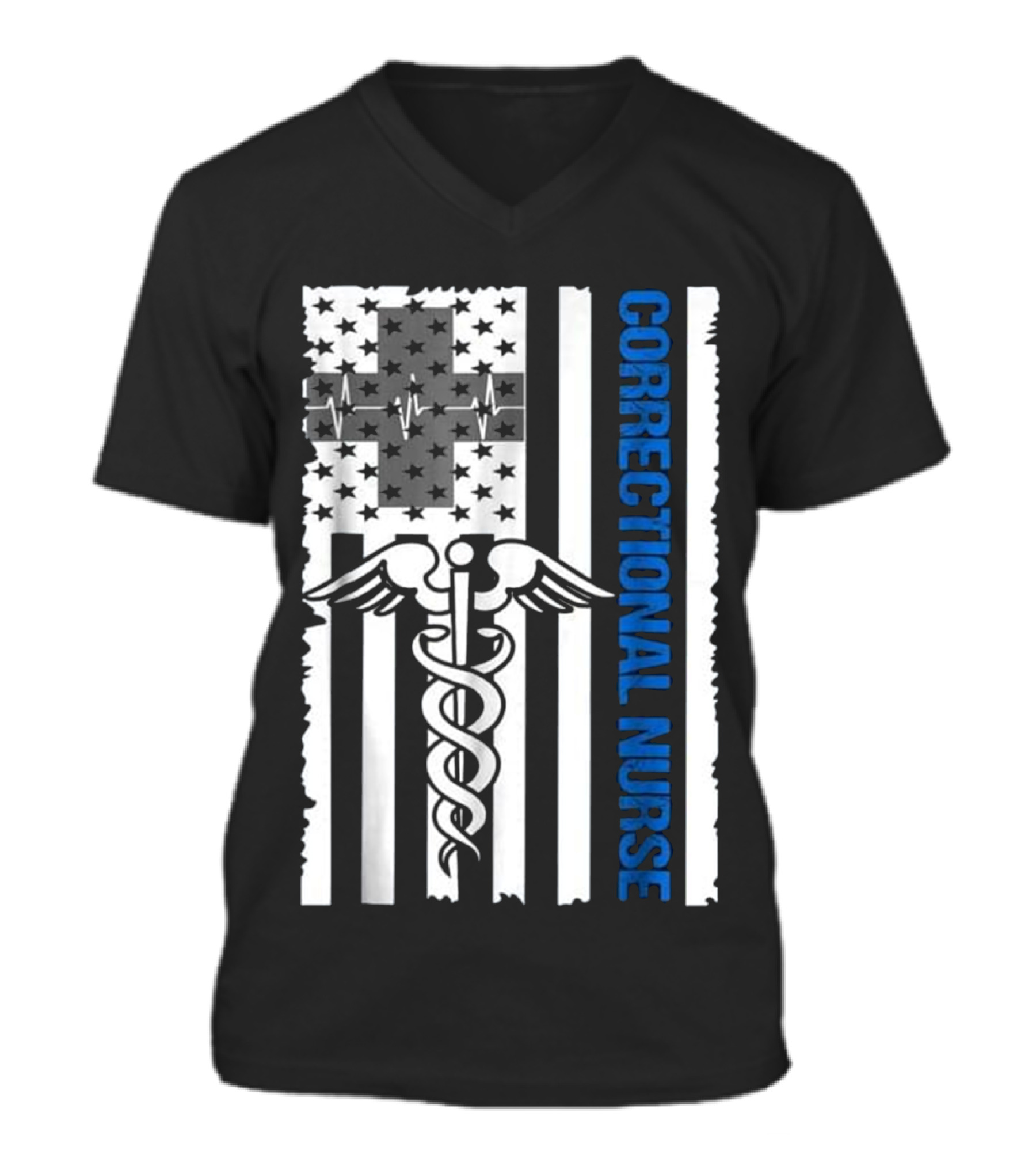 Correctional Nurse V-Neck Unisex T-Shirt
