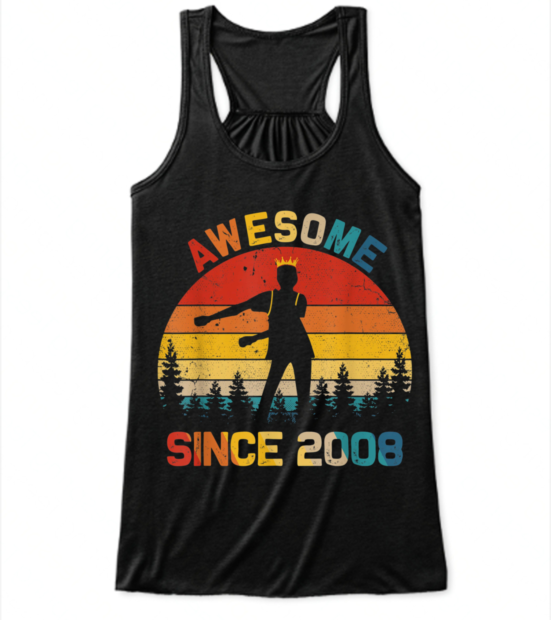 11th Birthday Gift Awesome Since 2008 Fl Flowy Tank Top