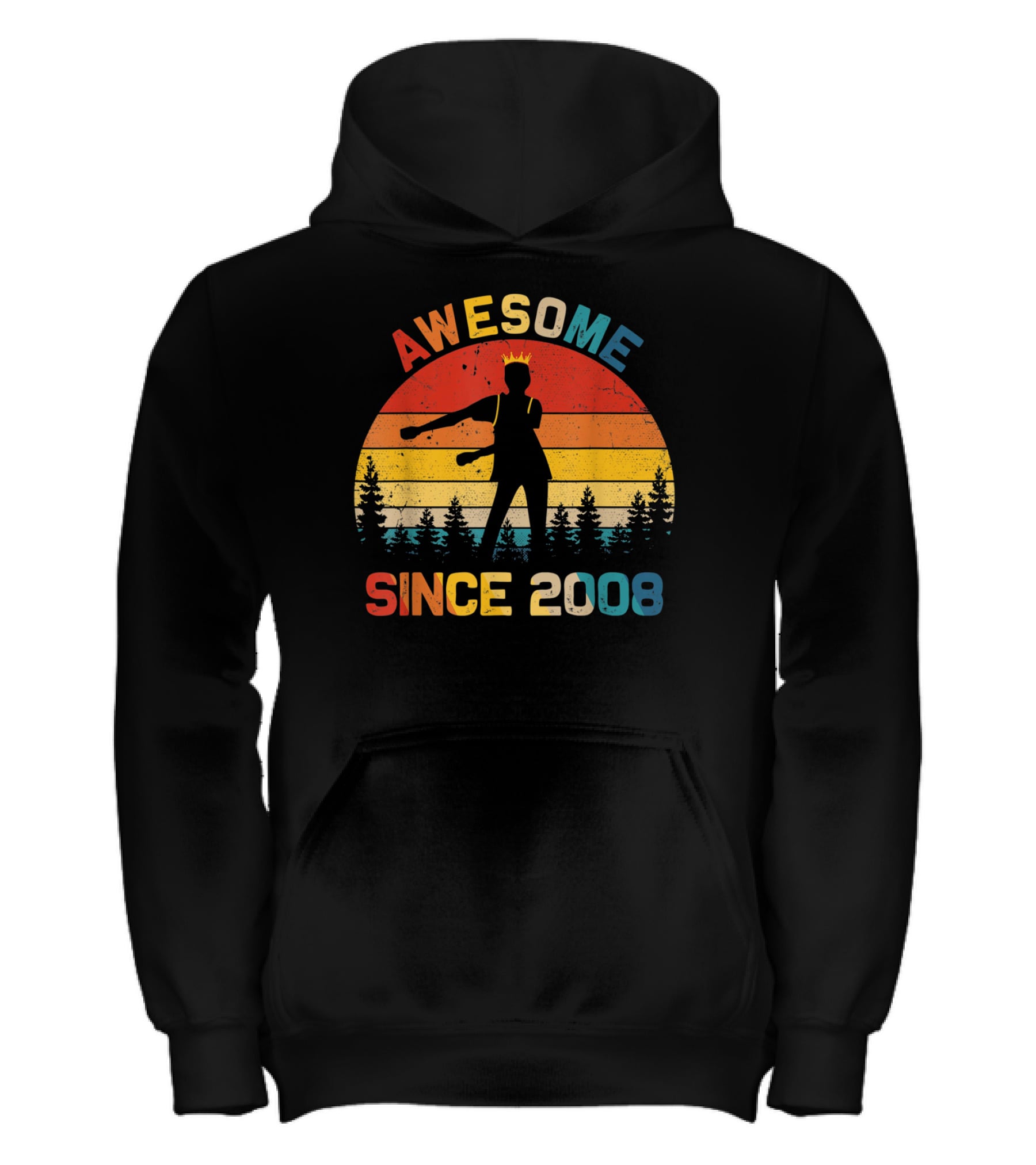 11th Birthday Gift Awesome Since 2008 Fl Kids Hoodie 11th Birthday Gift Awesome Since 2008 Fl Kids Hoodie
