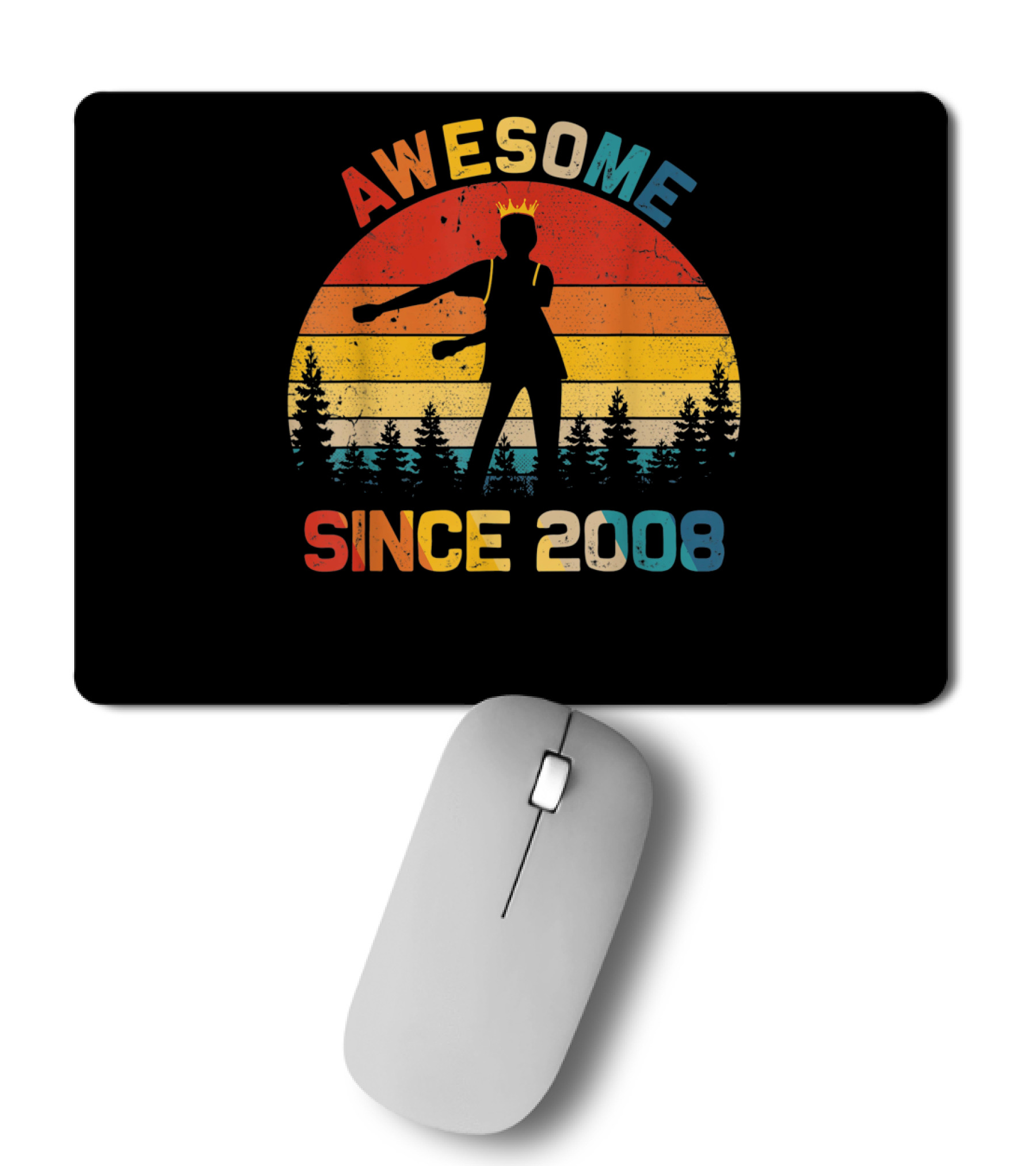 11th Birthday Gift Awesome Since 2008 Fl Mousepad