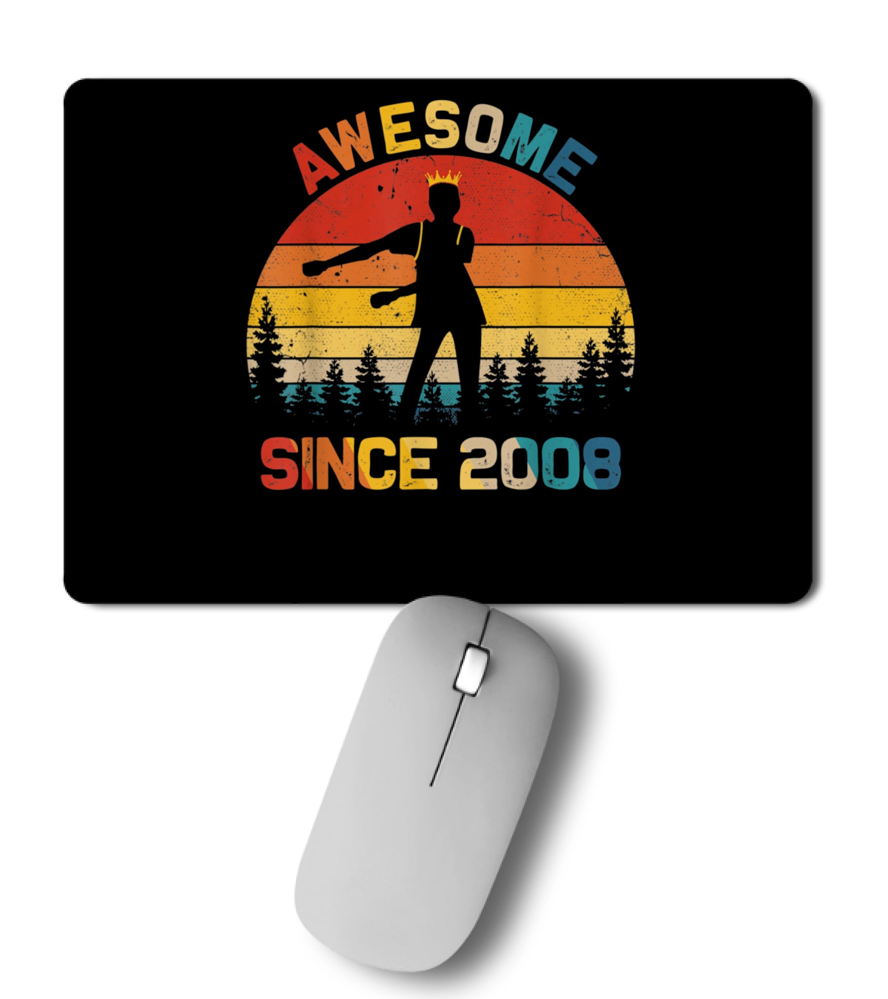 11th Birthday Gift Awesome Since 2008 Fl Mousepad 11th Birthday Gift Awesome Since 2008 Fl Mousepad