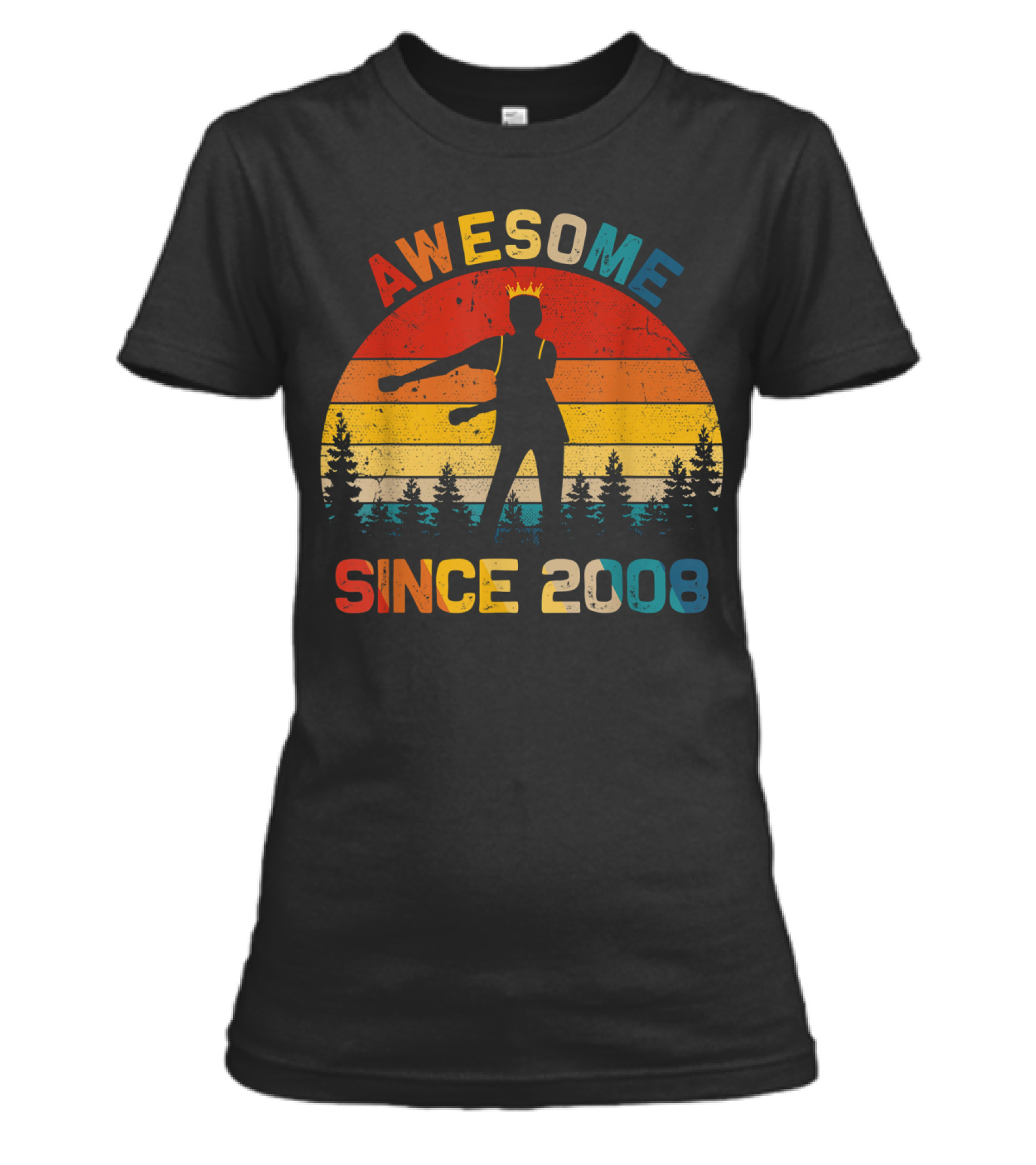 11th Birthday Gift Awesome Since 2008 Fl Womens T-Shirt