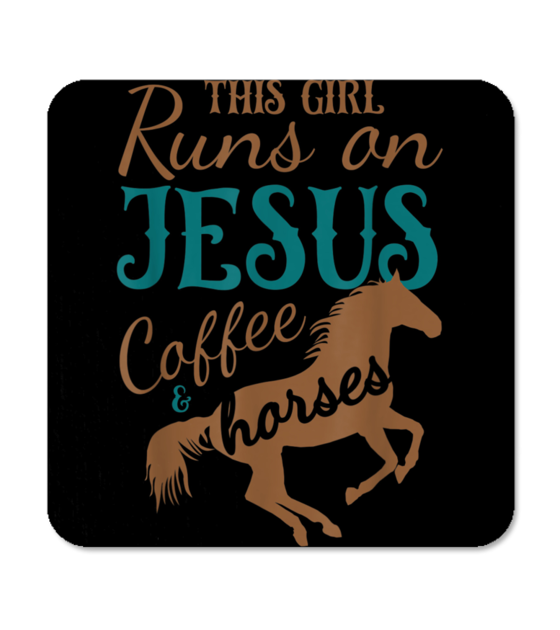 This Girl Runs on Jesus Coffee & Coaster