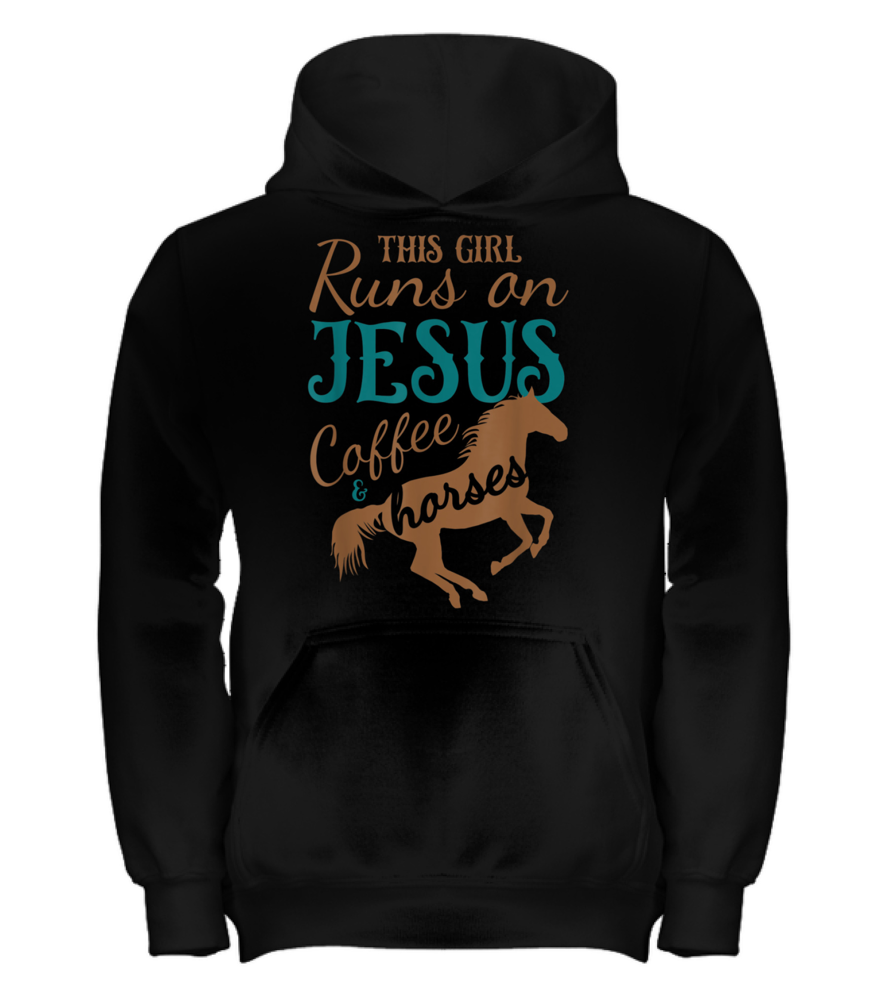 This Girl Runs on Jesus Coffee & Kids Hoodie