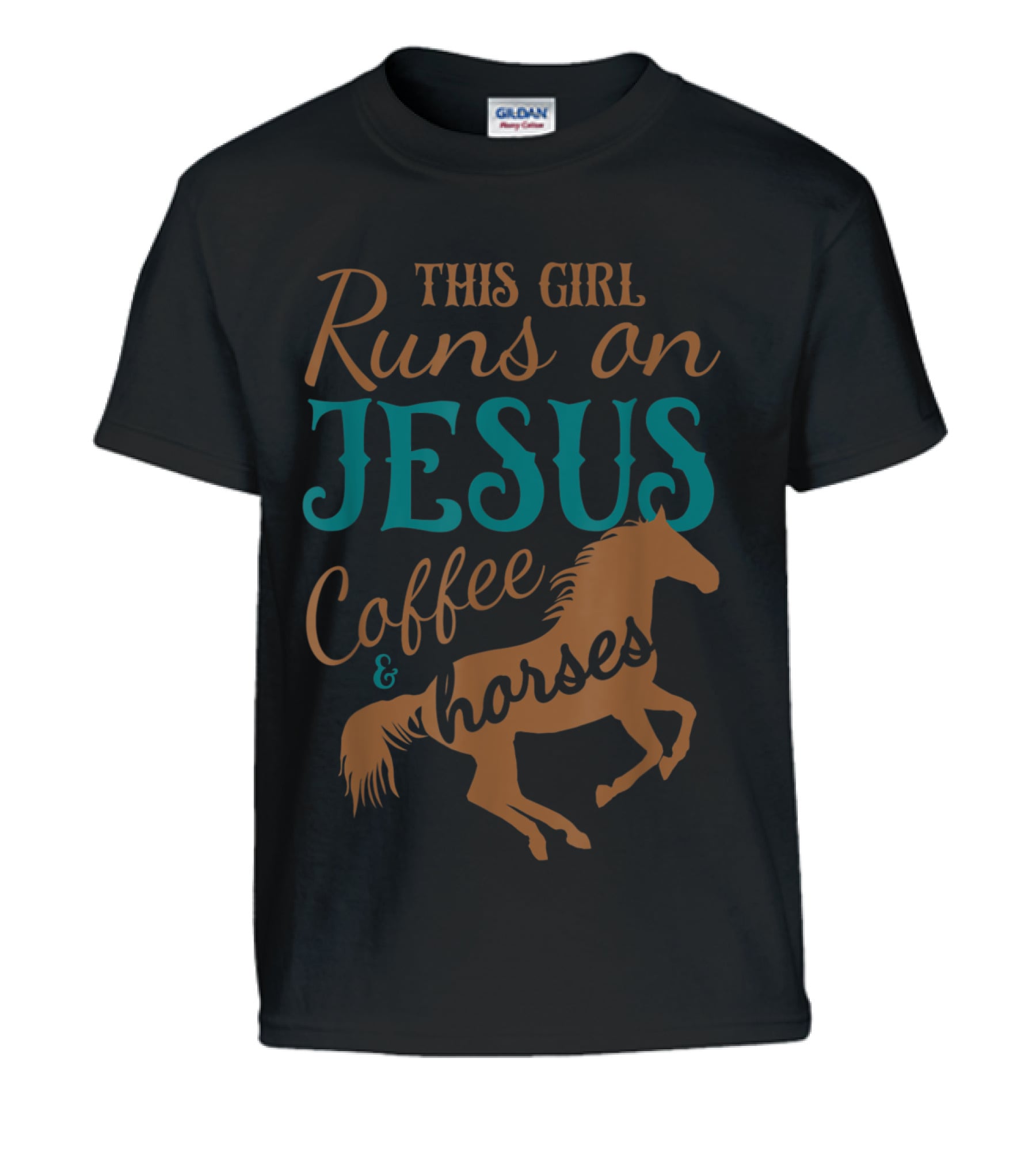 This Girl Runs on Jesus Coffee & Kids T-Shirt This Girl Runs on Jesus Coffee & Kids T-Shirt