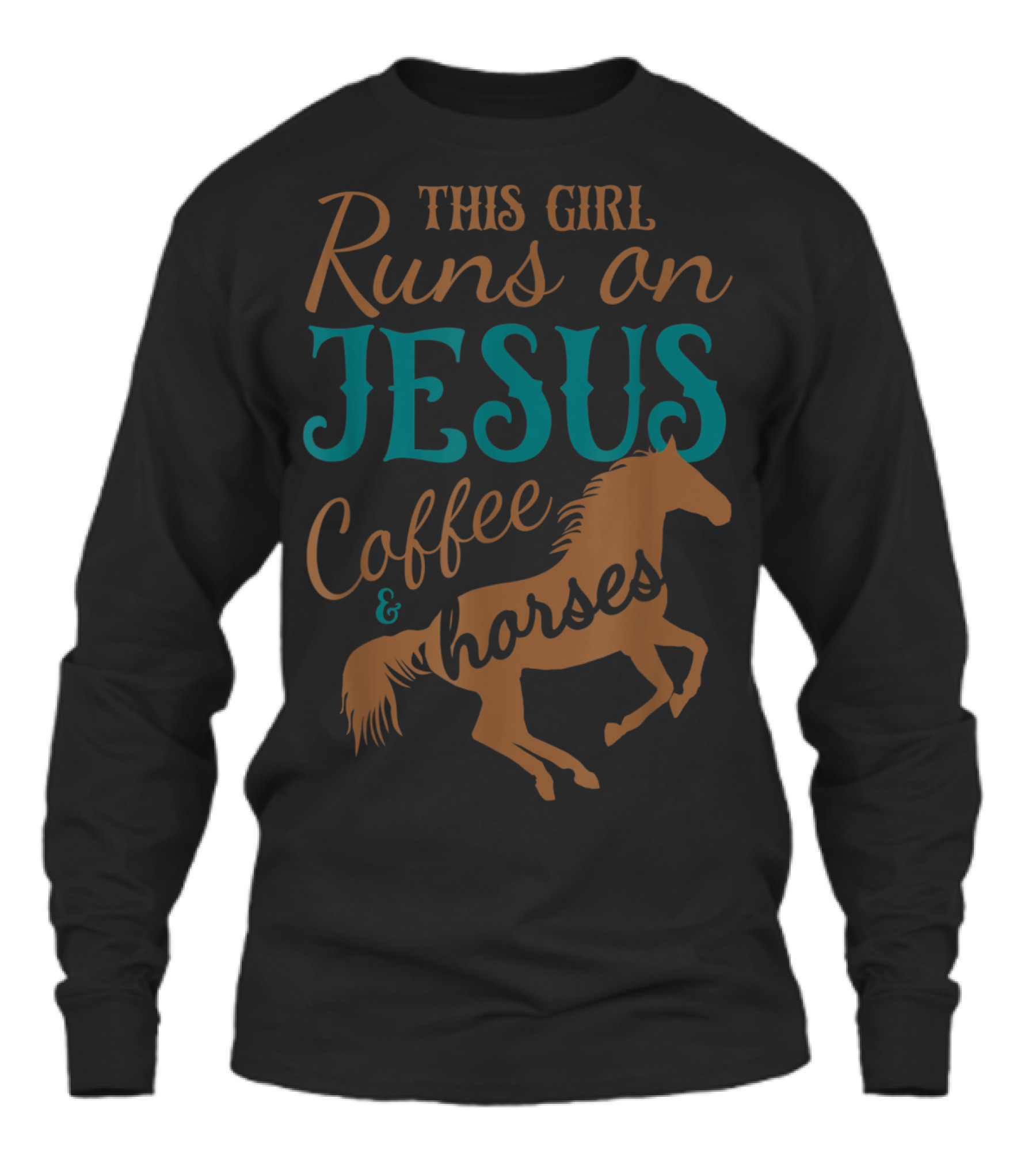 This Girl Runs on Jesus Coffee & Unisex Long Sleeve