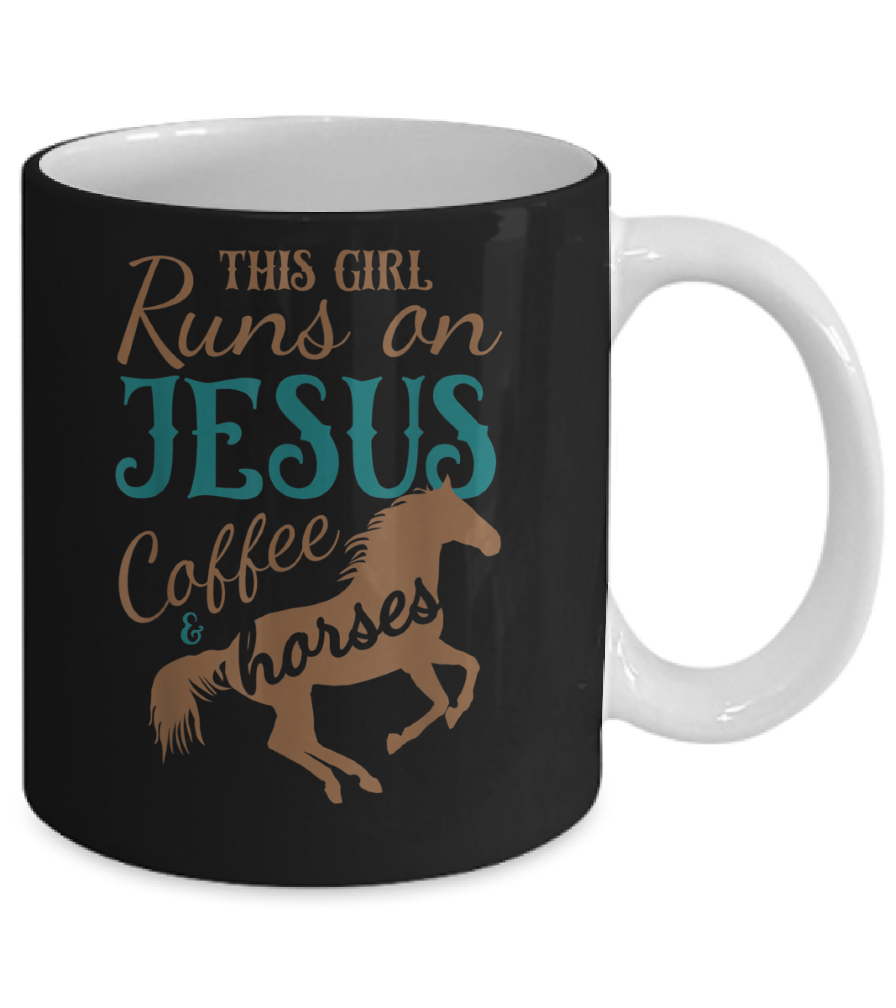 This Girl Runs on Jesus Coffee & Mug