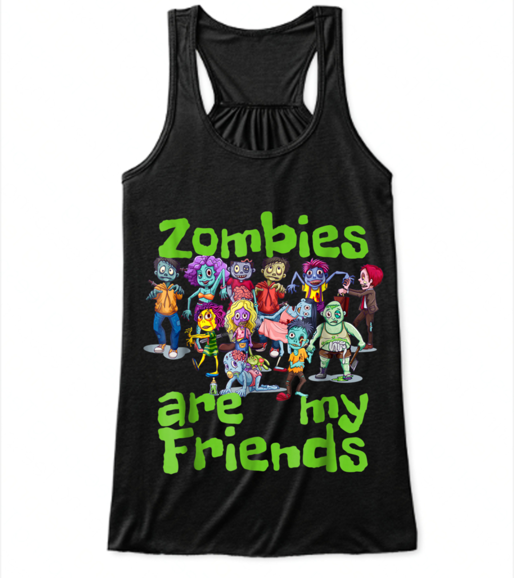 Original Zombies Are My Friends Ha Flowy Tank Top