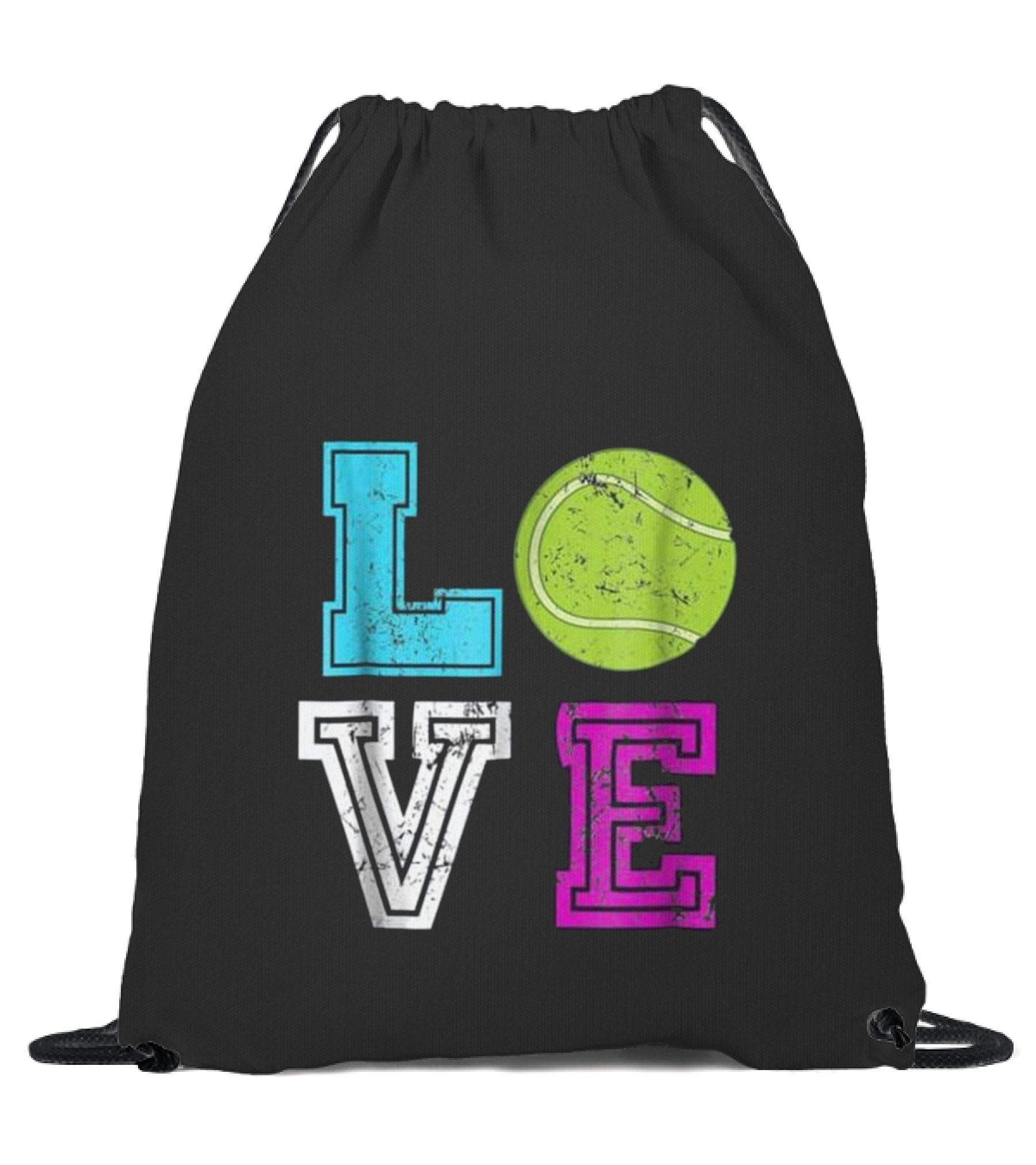 Vintage Retro Tennis Love...Drawstring Bag 