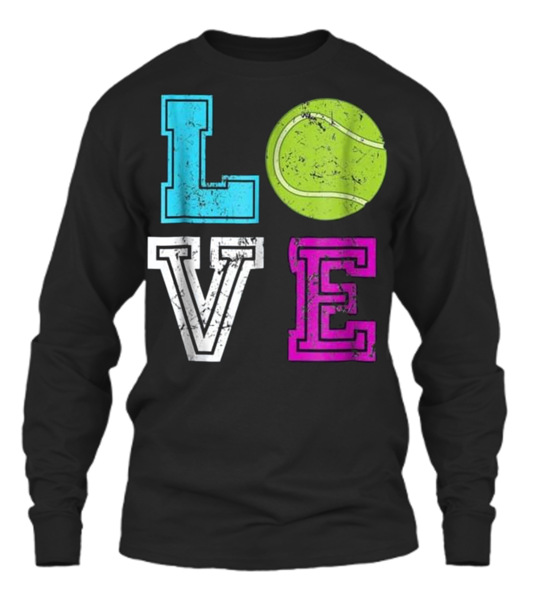 Vintage Retro Tennis Lover Gift Men Wome Unisex Long Sleeve