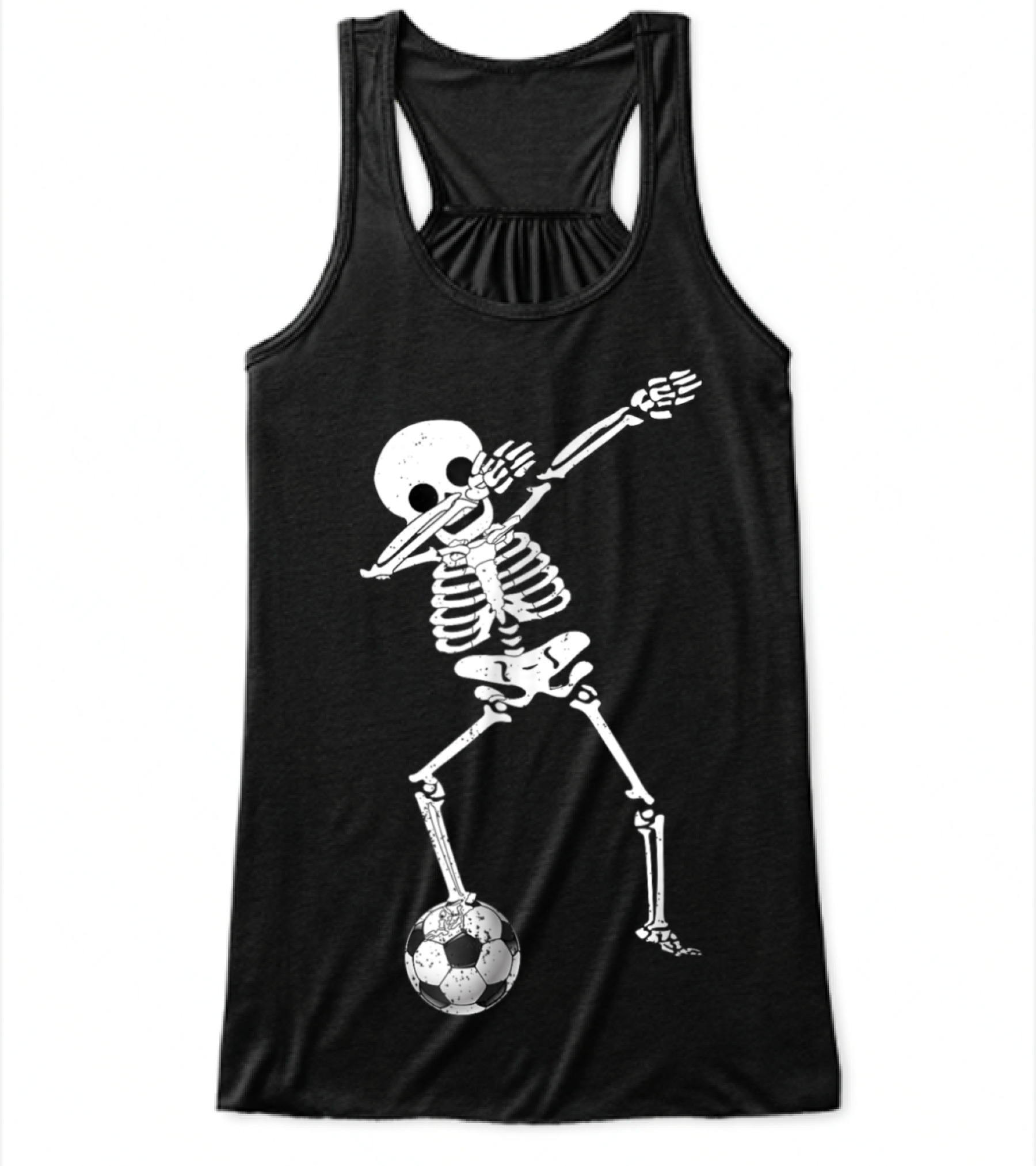 Halloween Dabbing Skeleton Soccer Dabbi Flowy Tank Top