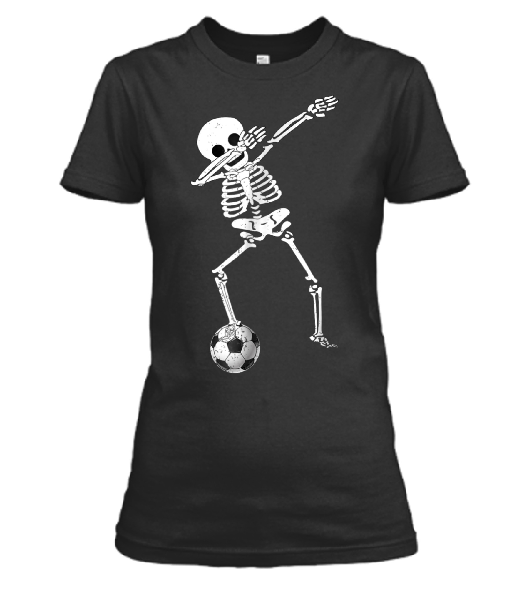 Halloween Dabbing Skeleton Soccer Dabbi Womens T-Shirt