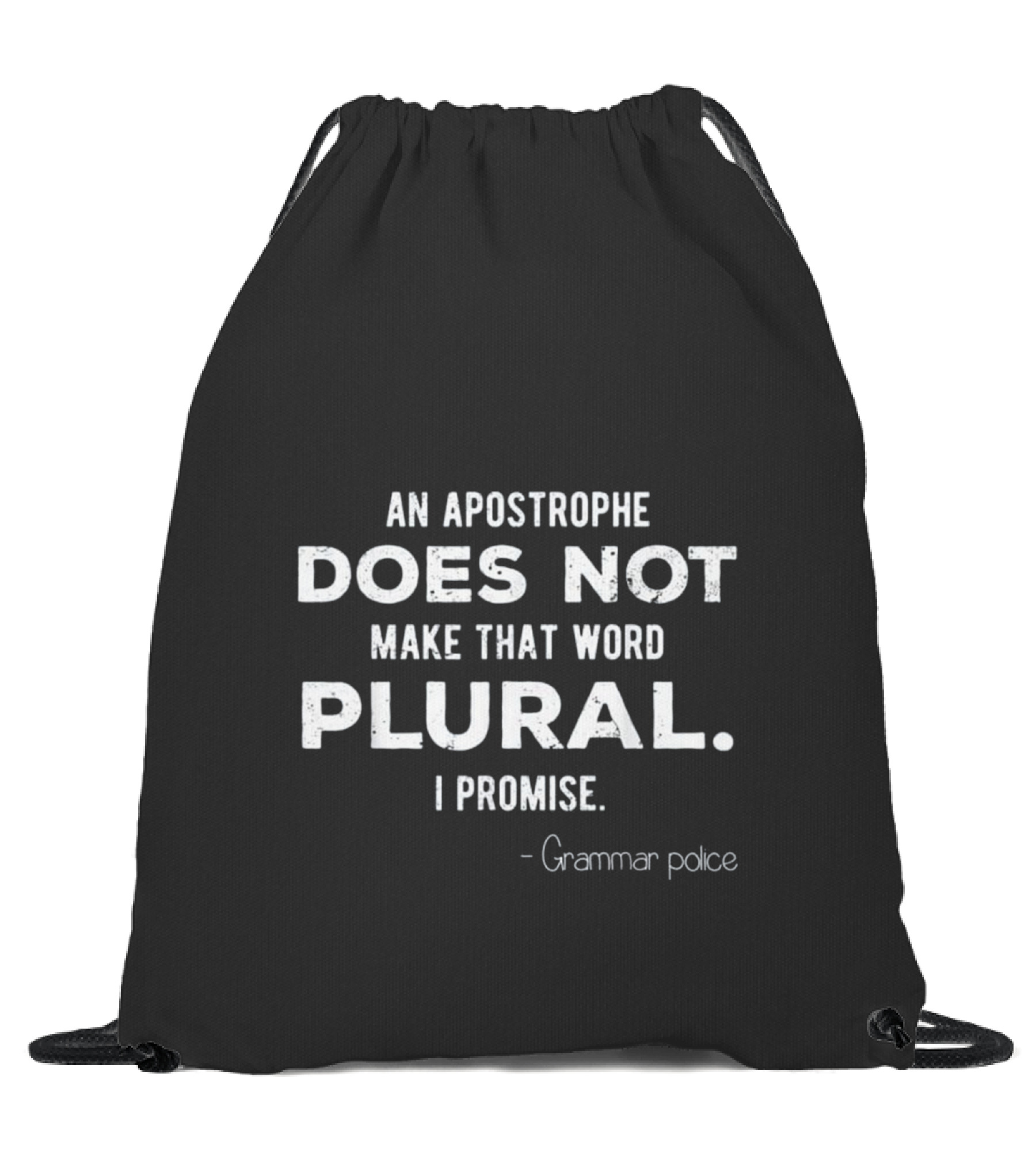 Funny Grammar Police for En Drawstring Bag 