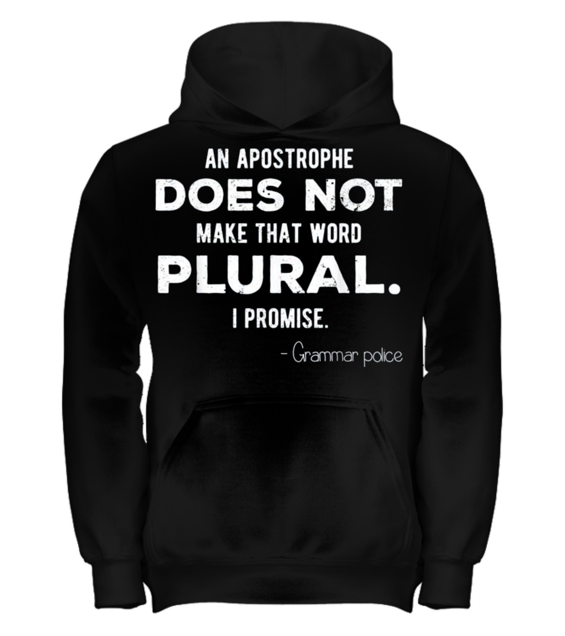 Funny Grammar Police for En Kids Hoodie