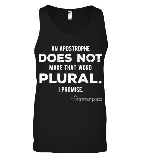 Funny Grammar Police for En Tank Top Funny Grammar Police for En Tank Top
