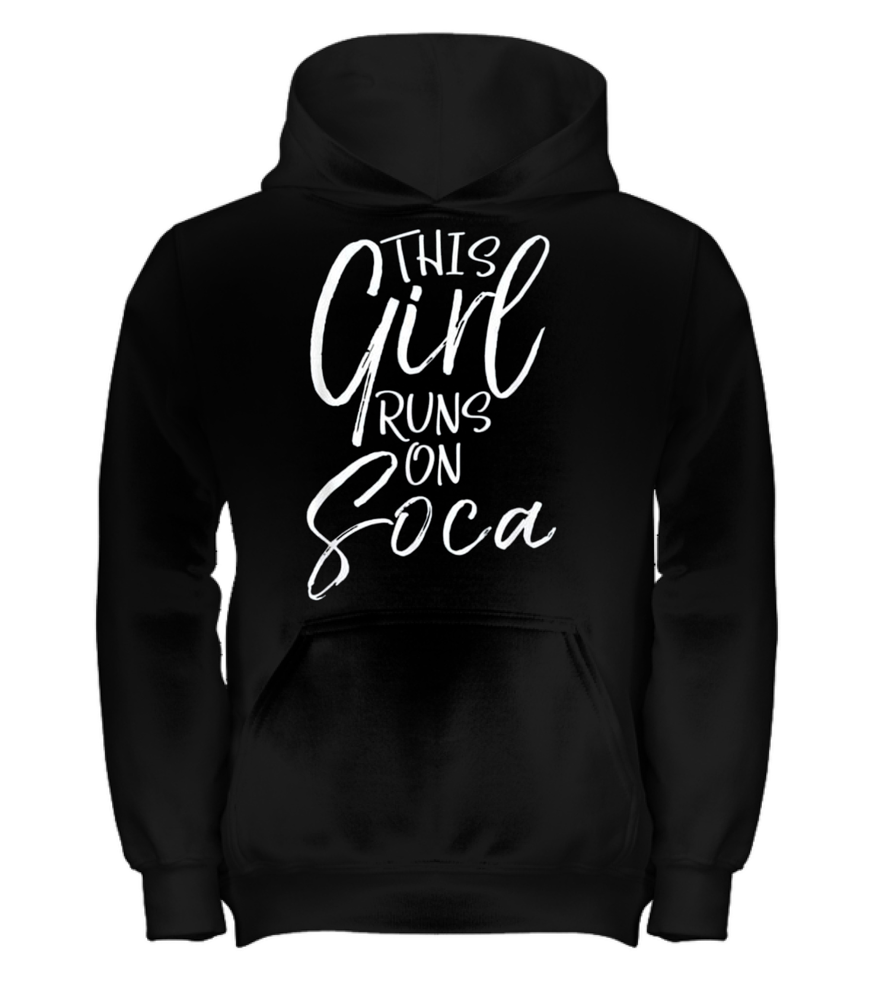 This Girl Runs on Soca Fun Kids Hoodie