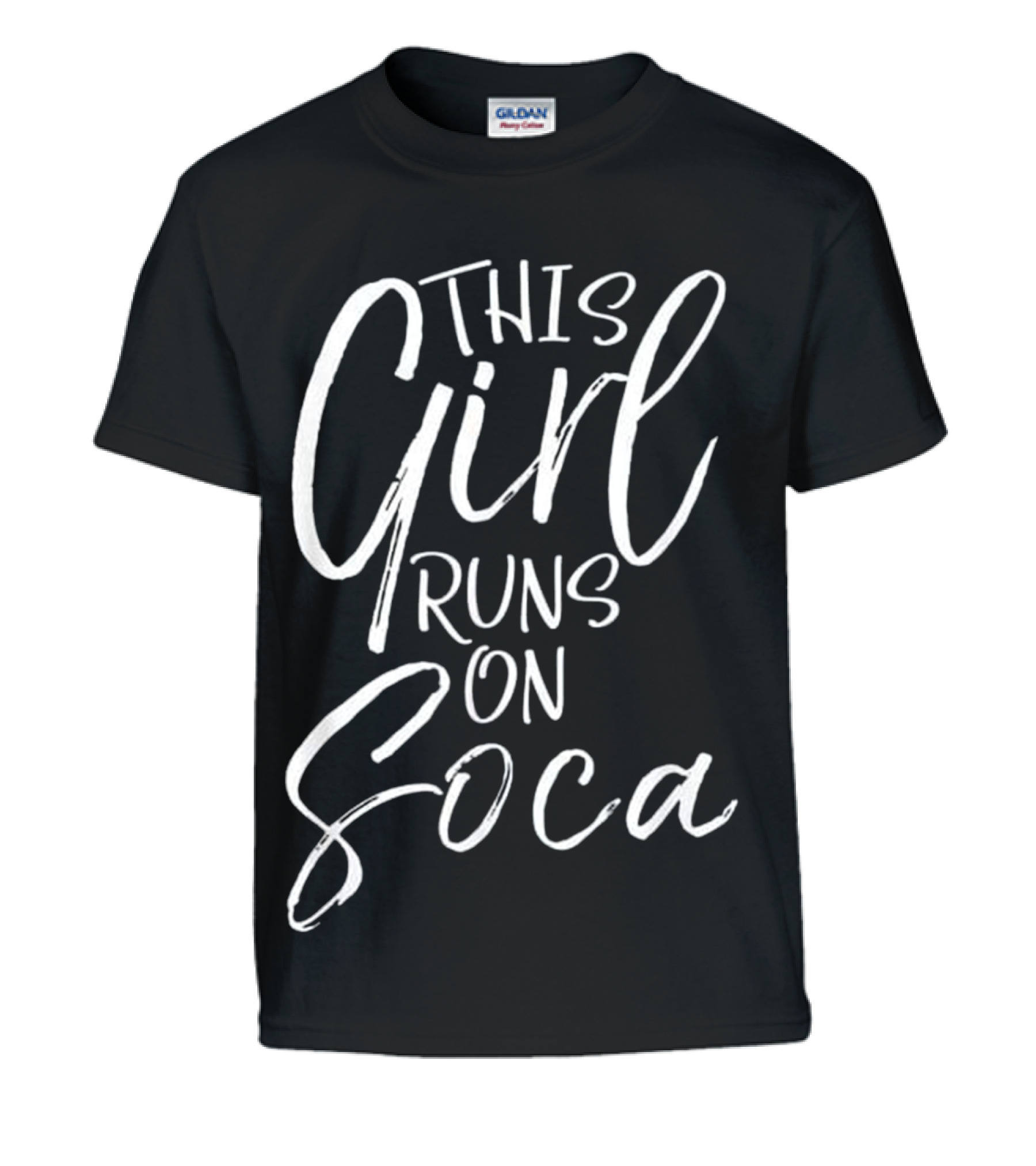 This Girl Runs on Soca Fun Kids T-Shirt This Girl Runs on Soca Fun Kids T-Shirt