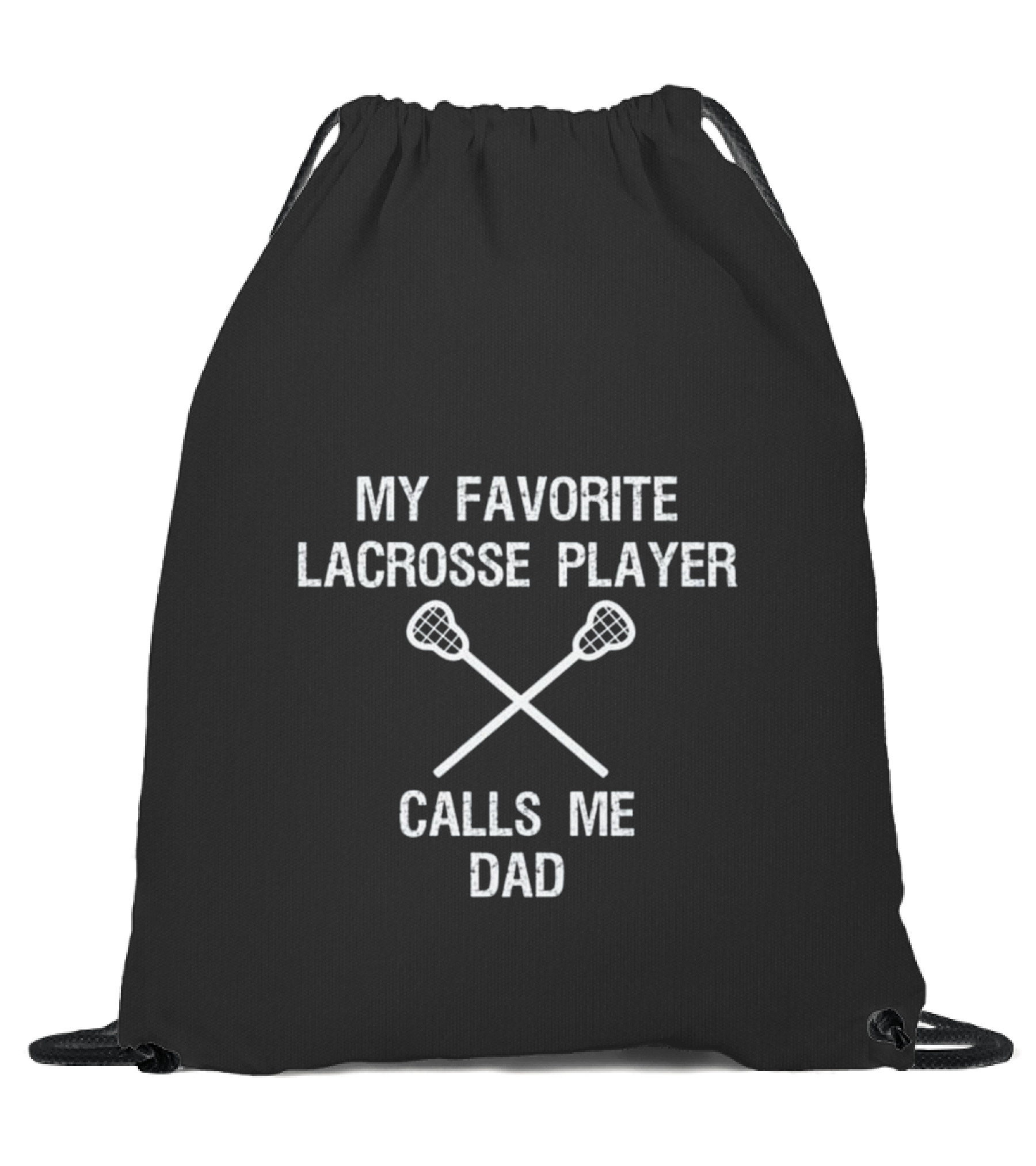 Lacrosse Dad - Funny Favo...Drawstring Bag 