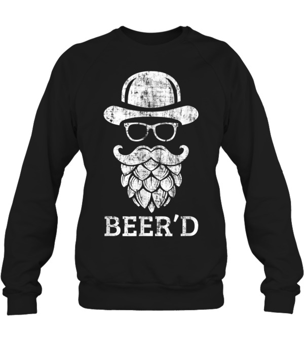 Beerd Funny Beard Hop Head for Cr Crewneck Sweatshirt Beerd Funny Beard Hop Head for Cr Crewneck Sweatshirt