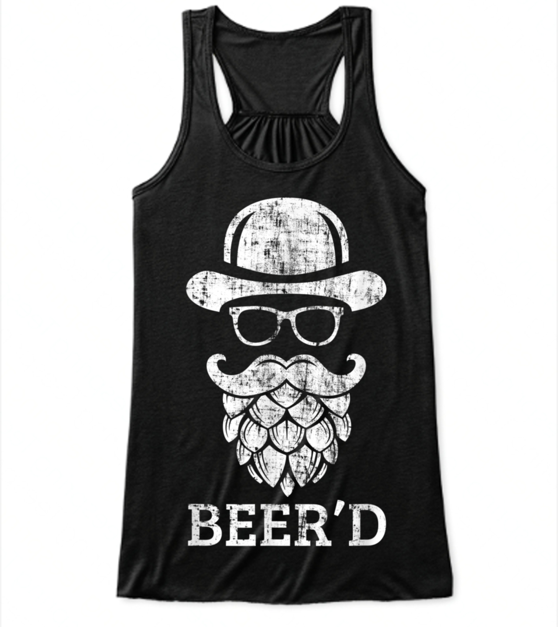Beerd Funny Beard Hop Head for Cr Flowy Tank Top