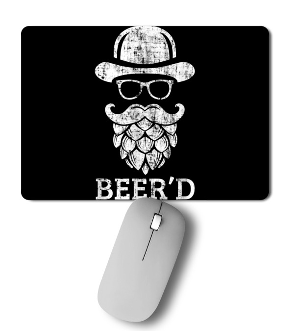 Beerd Funny Beard Hop Head for Cr Mousepad Beerd Funny Beard Hop Head for Cr Mousepad
