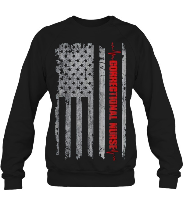 Correctional Nurse Vintage American Flag N Crewneck Sweatshirt Correctional Nurse Vintage American Flag N Crewneck Sweatshirt