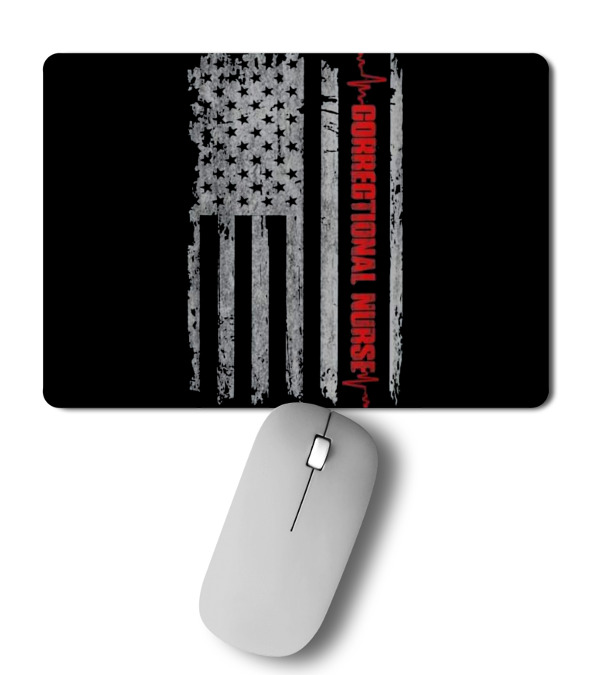 Correctional Nurse Vintage American Flag N Mousepad Correctional Nurse Vintage American Flag N Mousepad