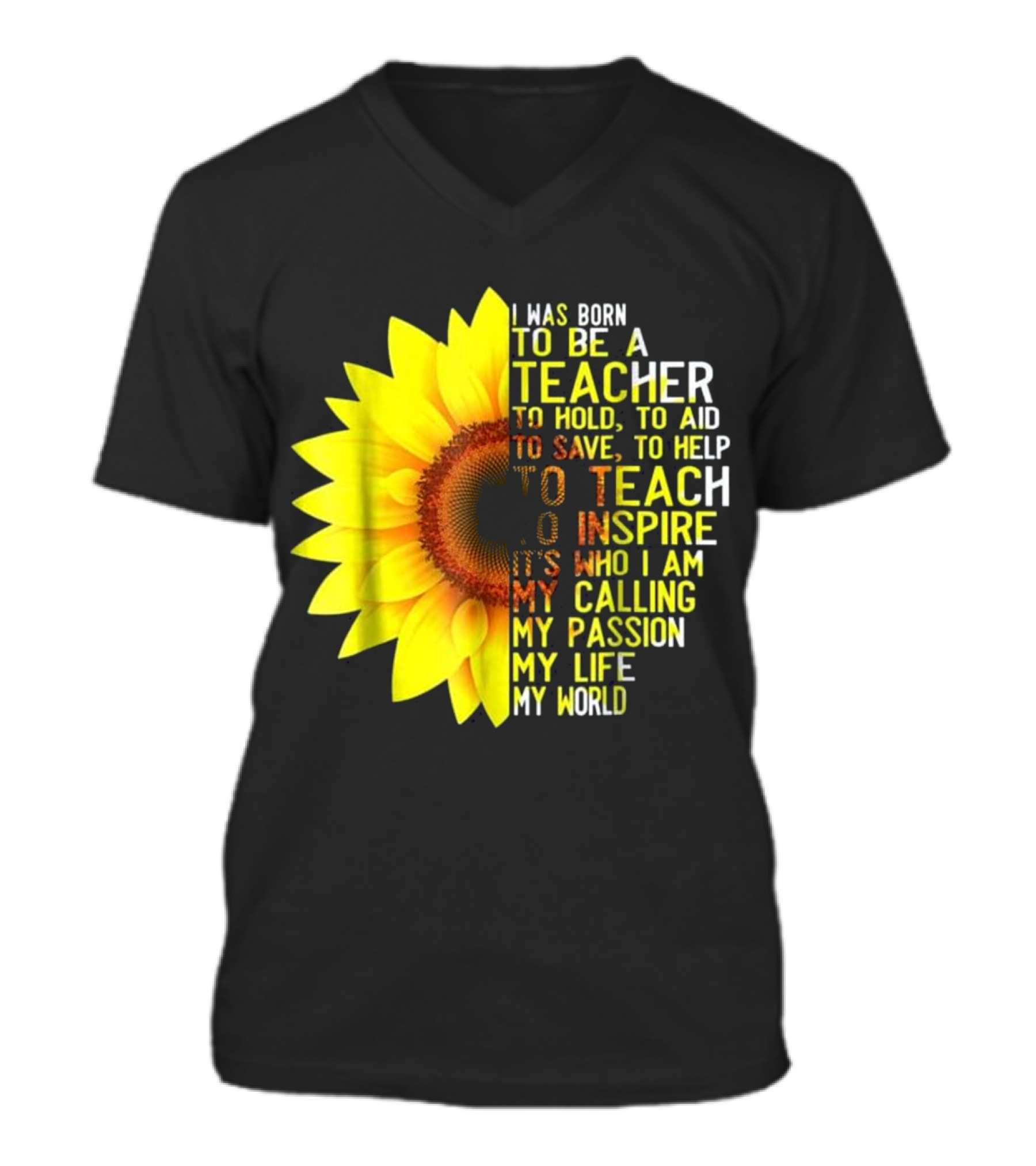 I Was Born To Be A Teacher S V-Neck Unisex T-Shirt