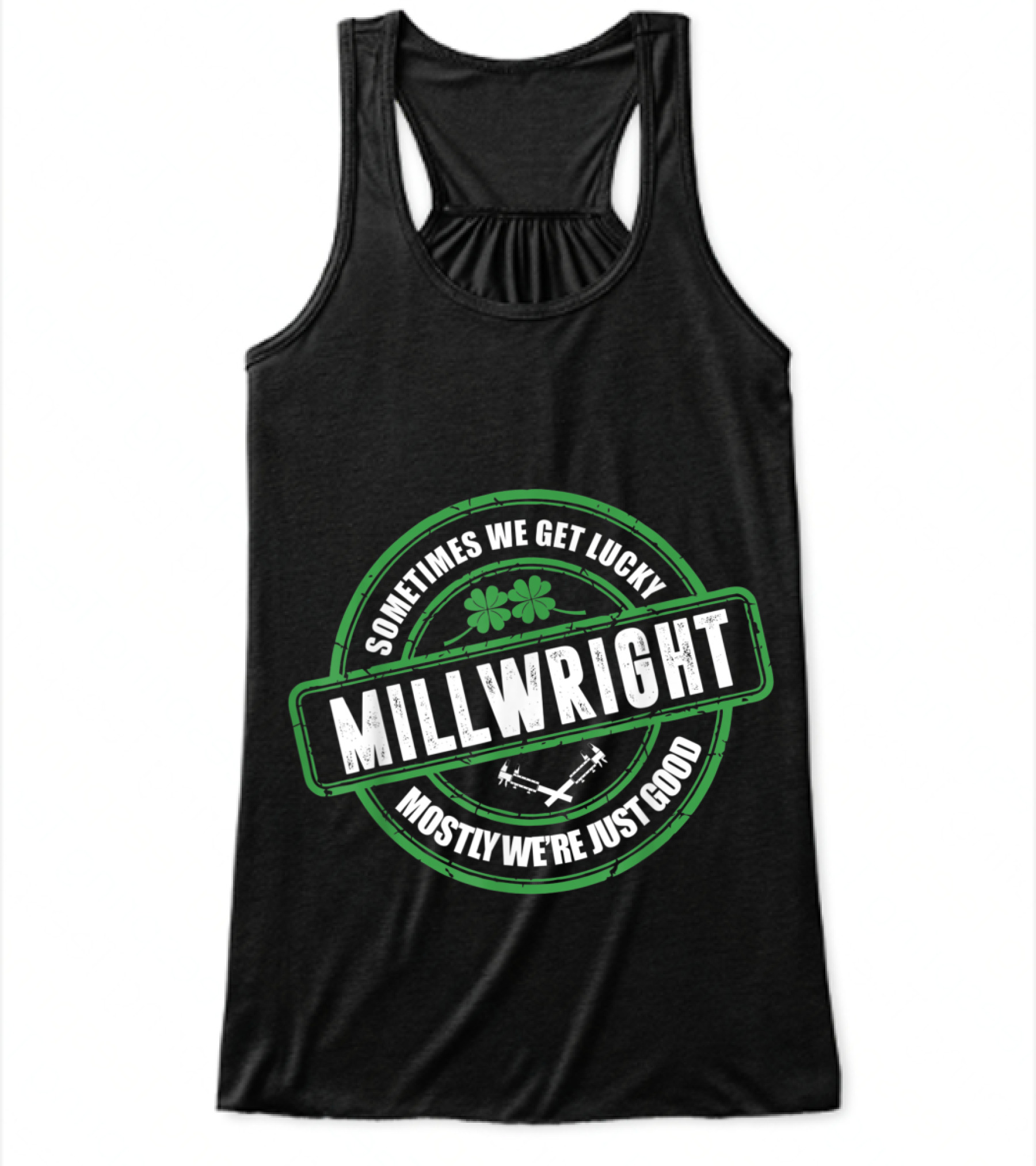 Millwright Sometimes We Get Lucky Irish St Flowy Tank Top