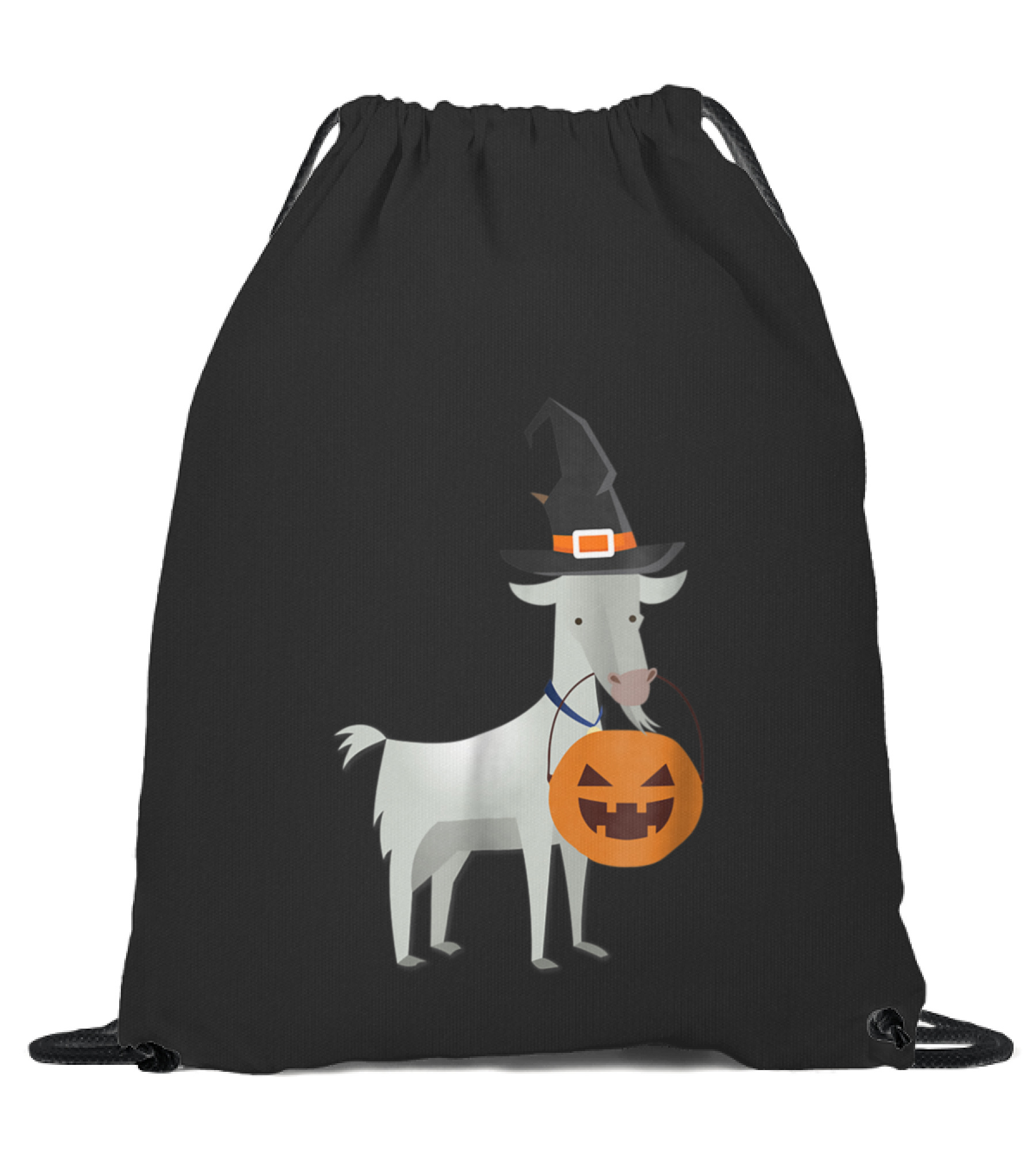 Halloween Goat Funny Witc...Drawstring Bag 
