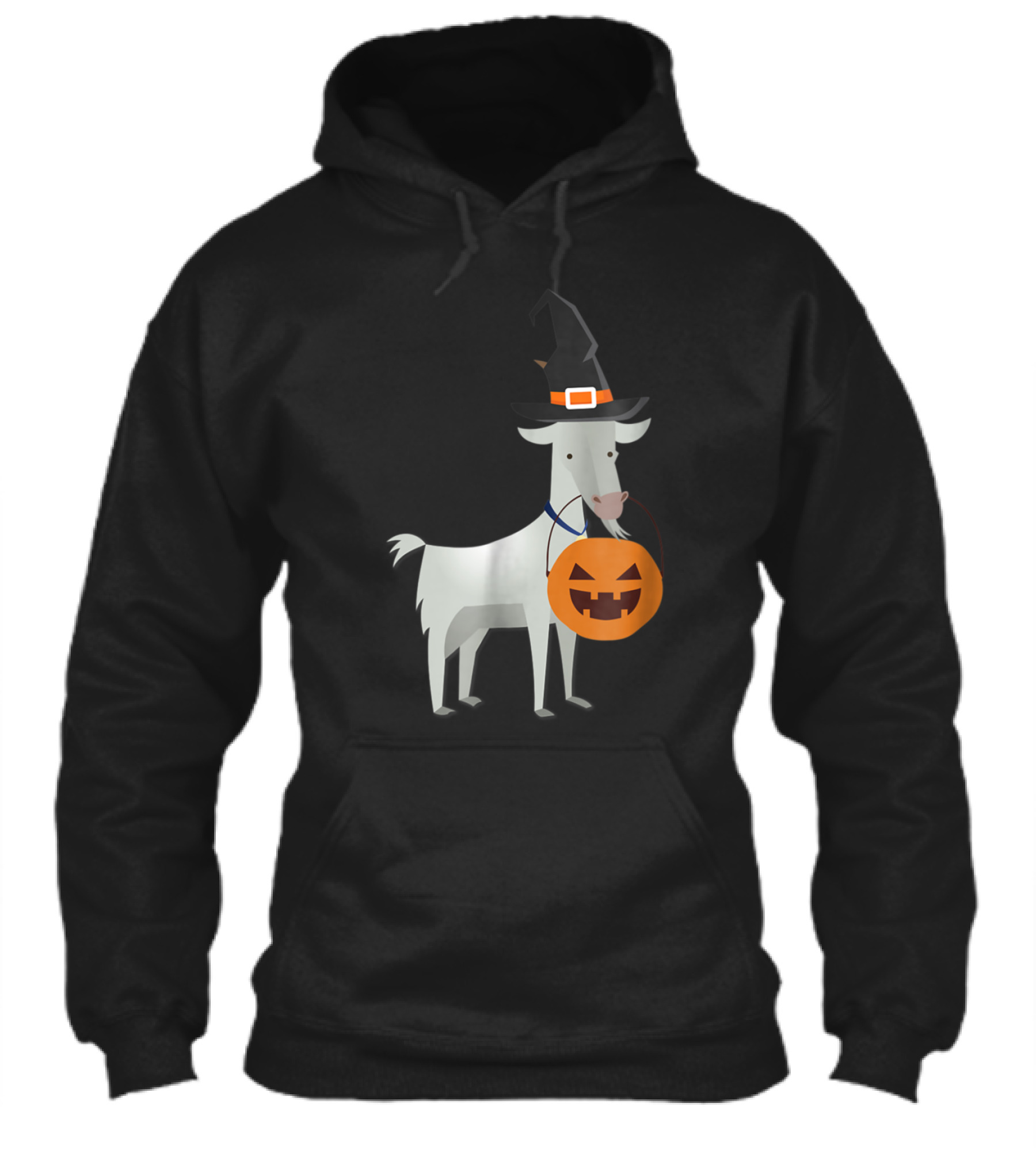 Halloween Goat Funny Witch Pumpkin Ca Hoodie