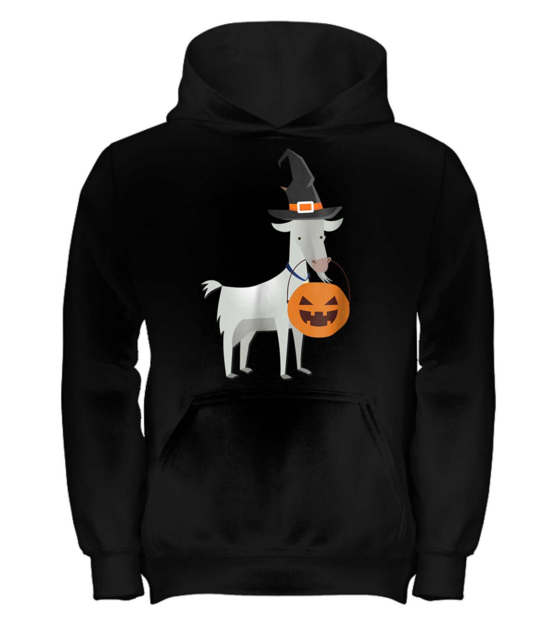 Halloween Goat Funny Witch Pumpkin Ca Kids Hoodie