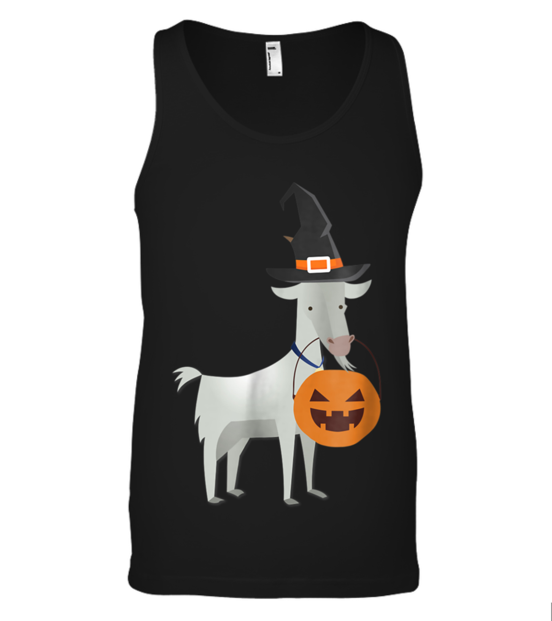Halloween Goat Funny Witch Pumpkin Ca Tank Top