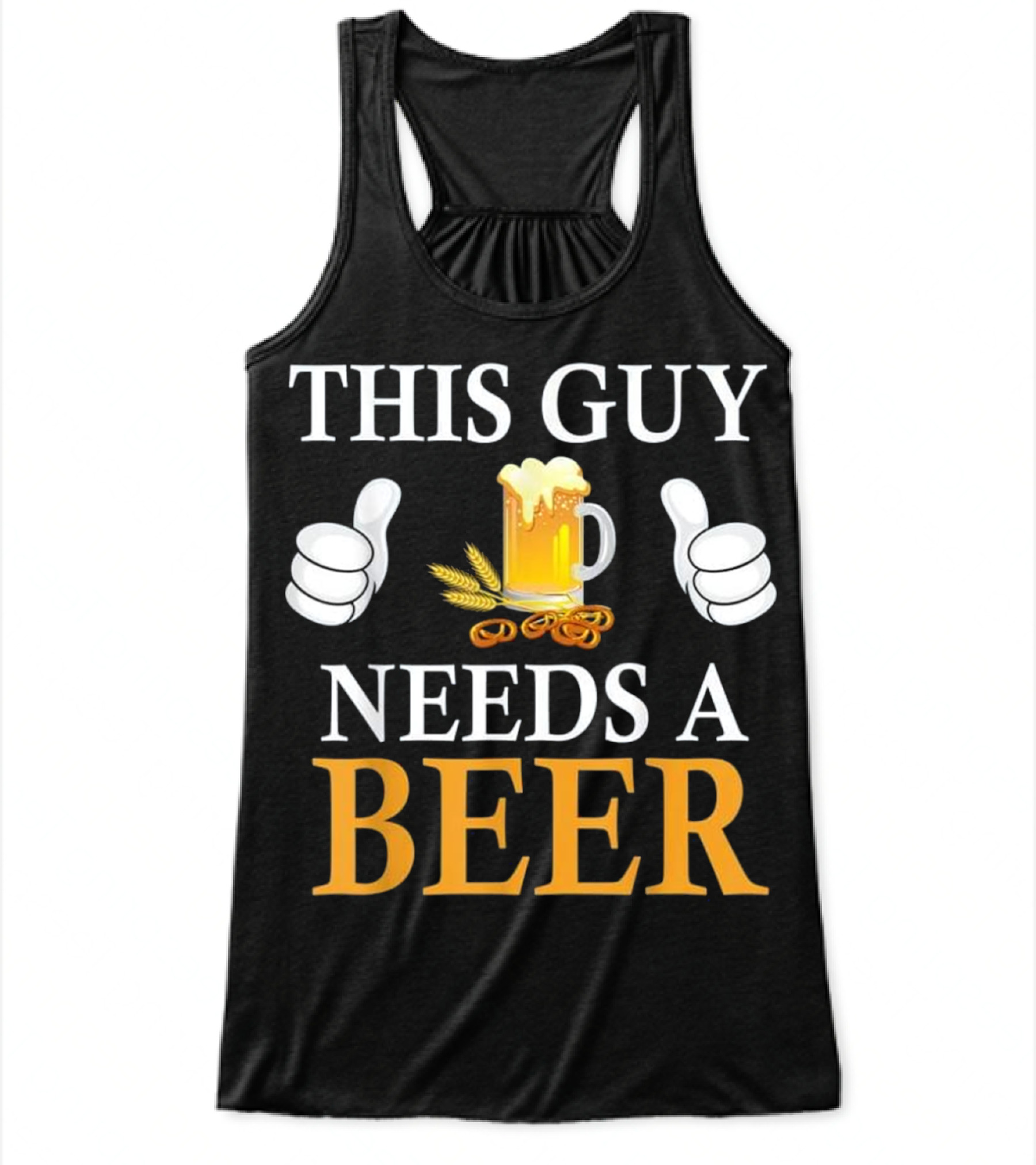 This Guy Needs A Beer Flowy Tank Top