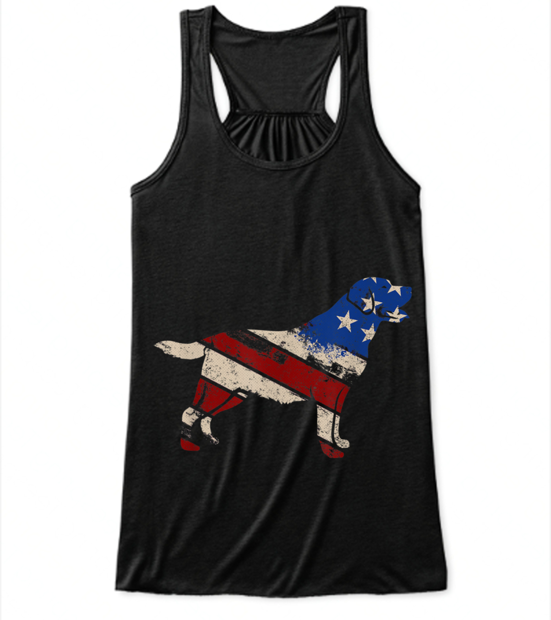 Vintage Retro USA Labrador Retriever A Flowy Tank Top