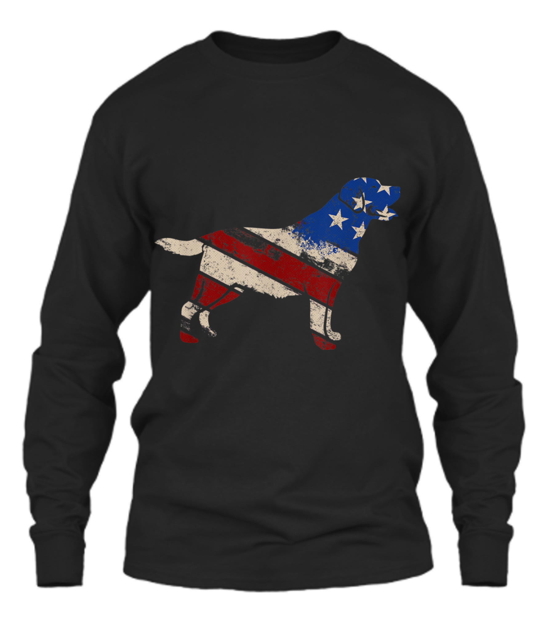 Vintage Retro USA Labrador Retriever A Unisex Long Sleeve