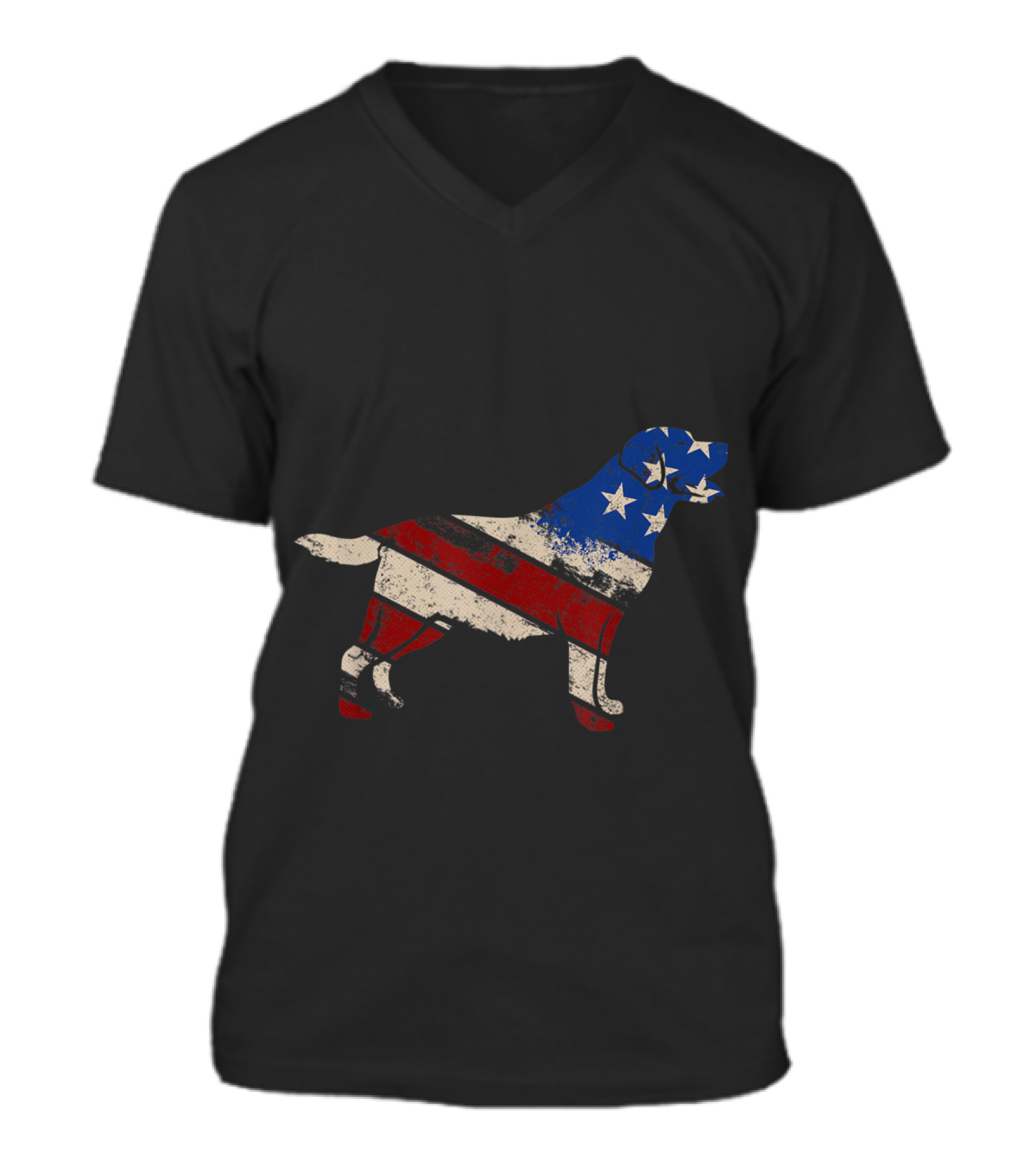 Vintage Retro USA Labrador Retriever A V-Neck Unisex T-Shirt
