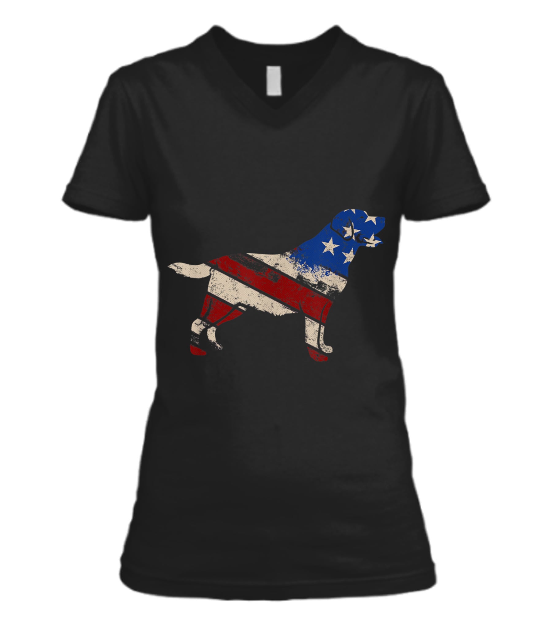 Vintage Retro USA Labrador Retriever A V-Neck Womens T-Shirt Vintage Retro USA Labrador Retriever A V-Neck Womens T-Shirt
