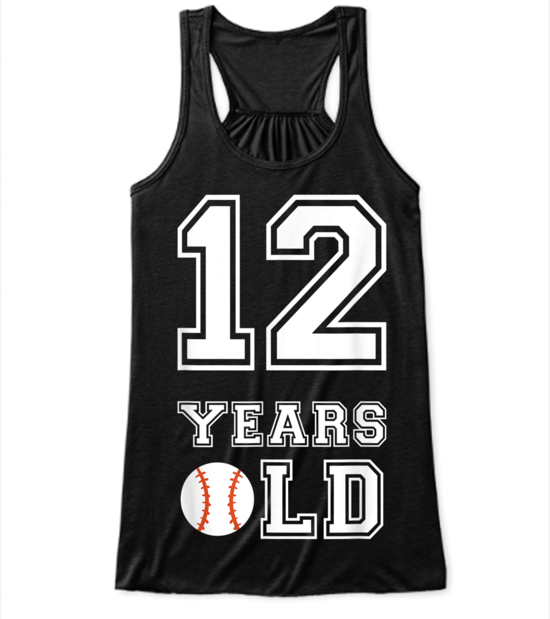 12 Years Old Baseball Birthday Boy 12 Flowy Tank Top