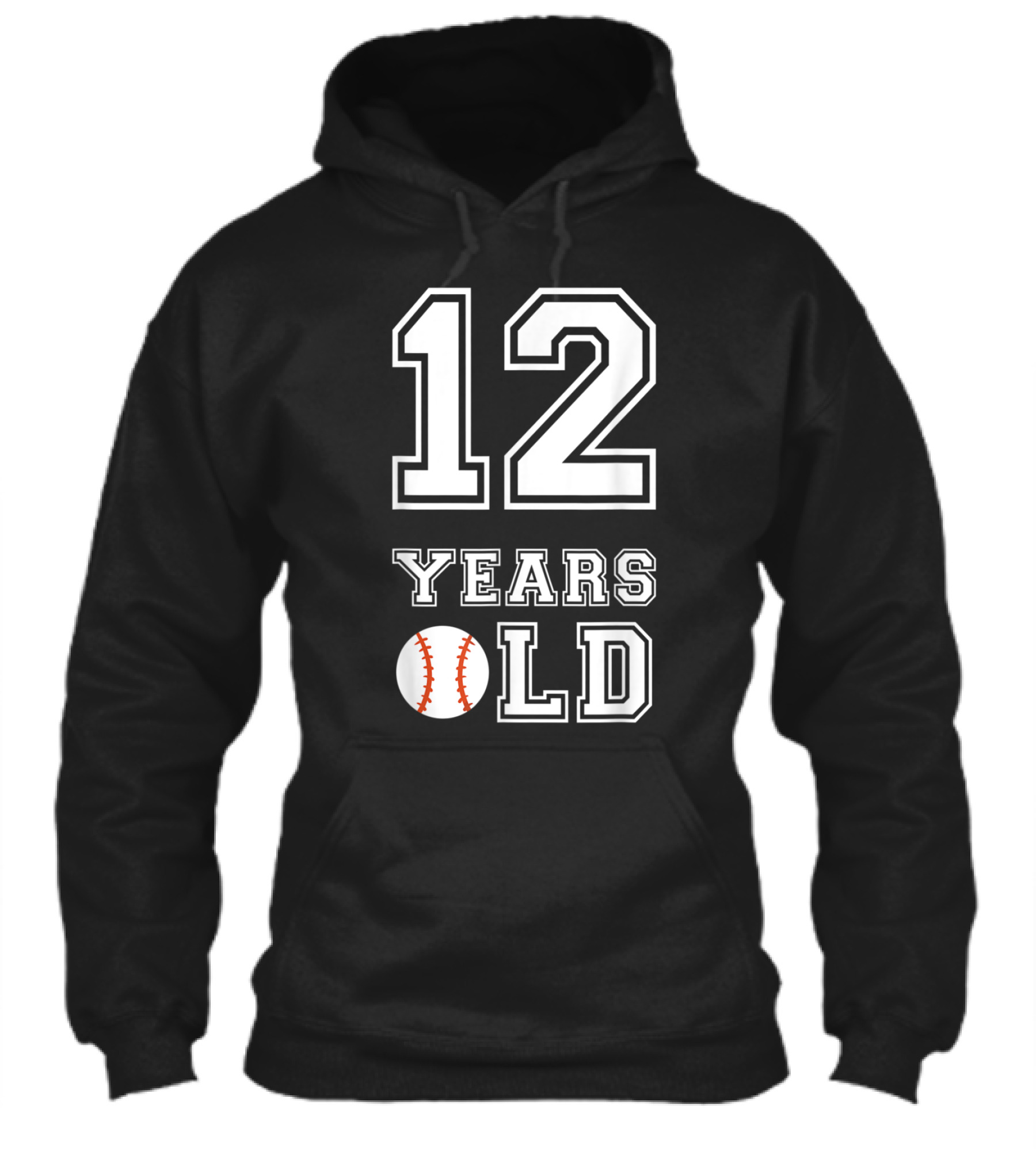 12 Years Old Baseball Birthday Boy 12 Hoodie