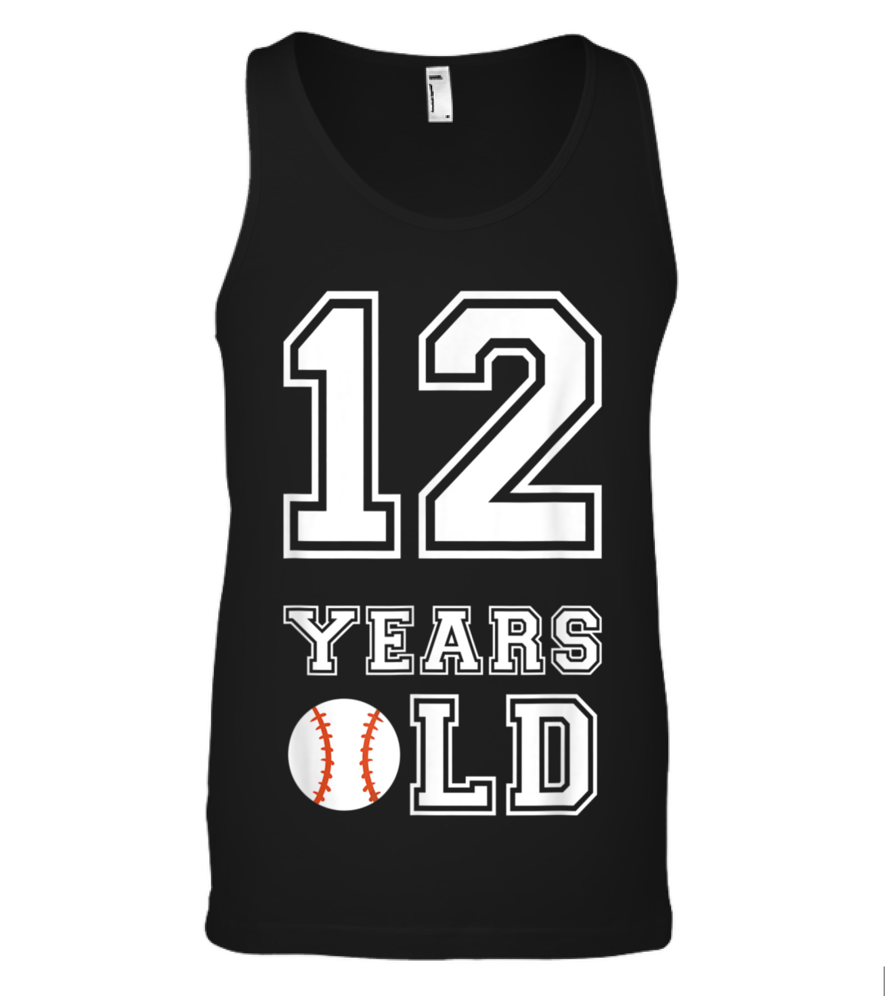 12 Years Old Baseball Birthday Boy 12 Tank Top