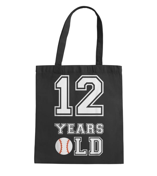 12 Years Old Baseball Birthday Boy 12 Tote Bag
