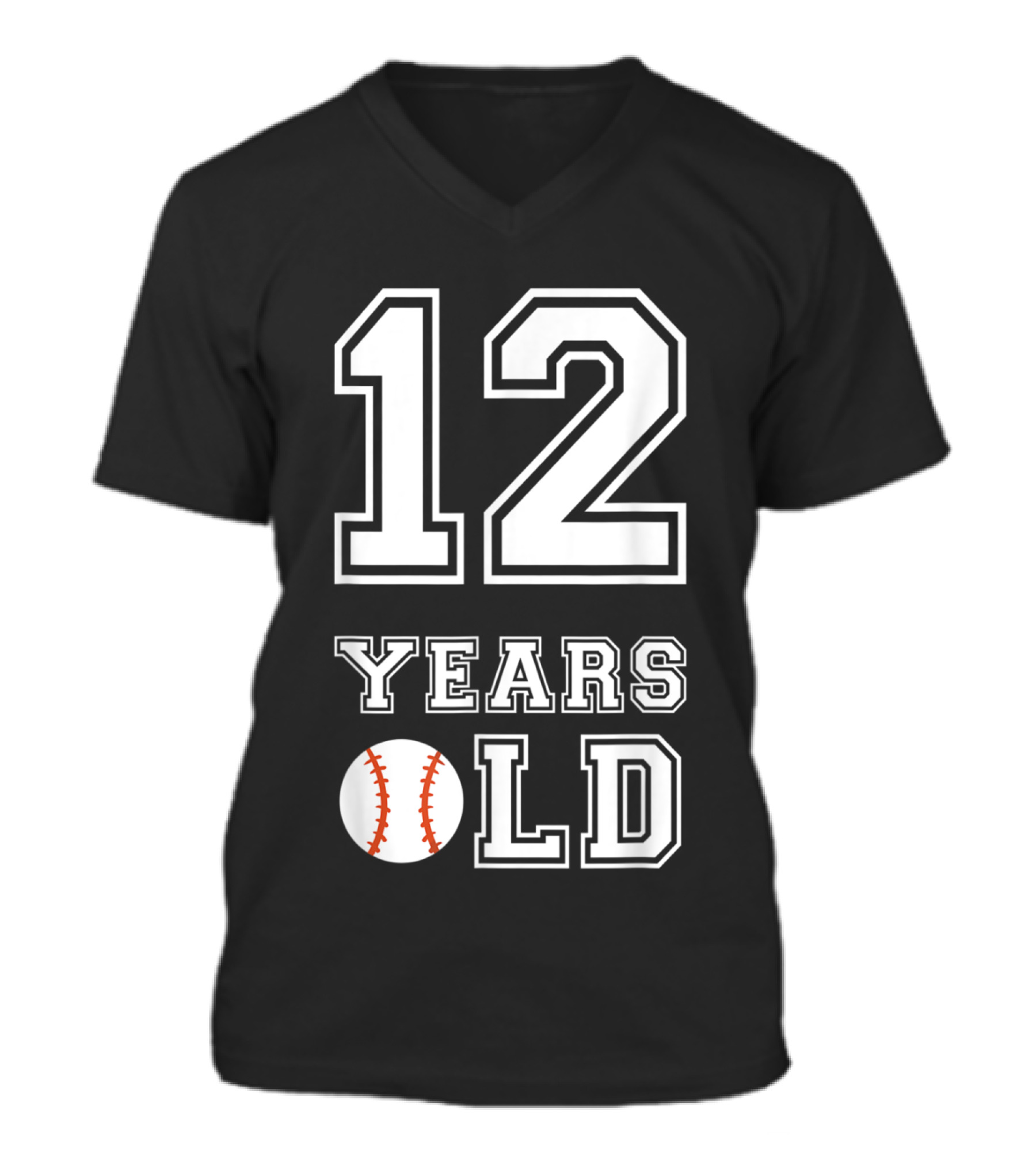 12 Years Old Baseball Birthday Boy 12 V-Neck Unisex T-Shirt