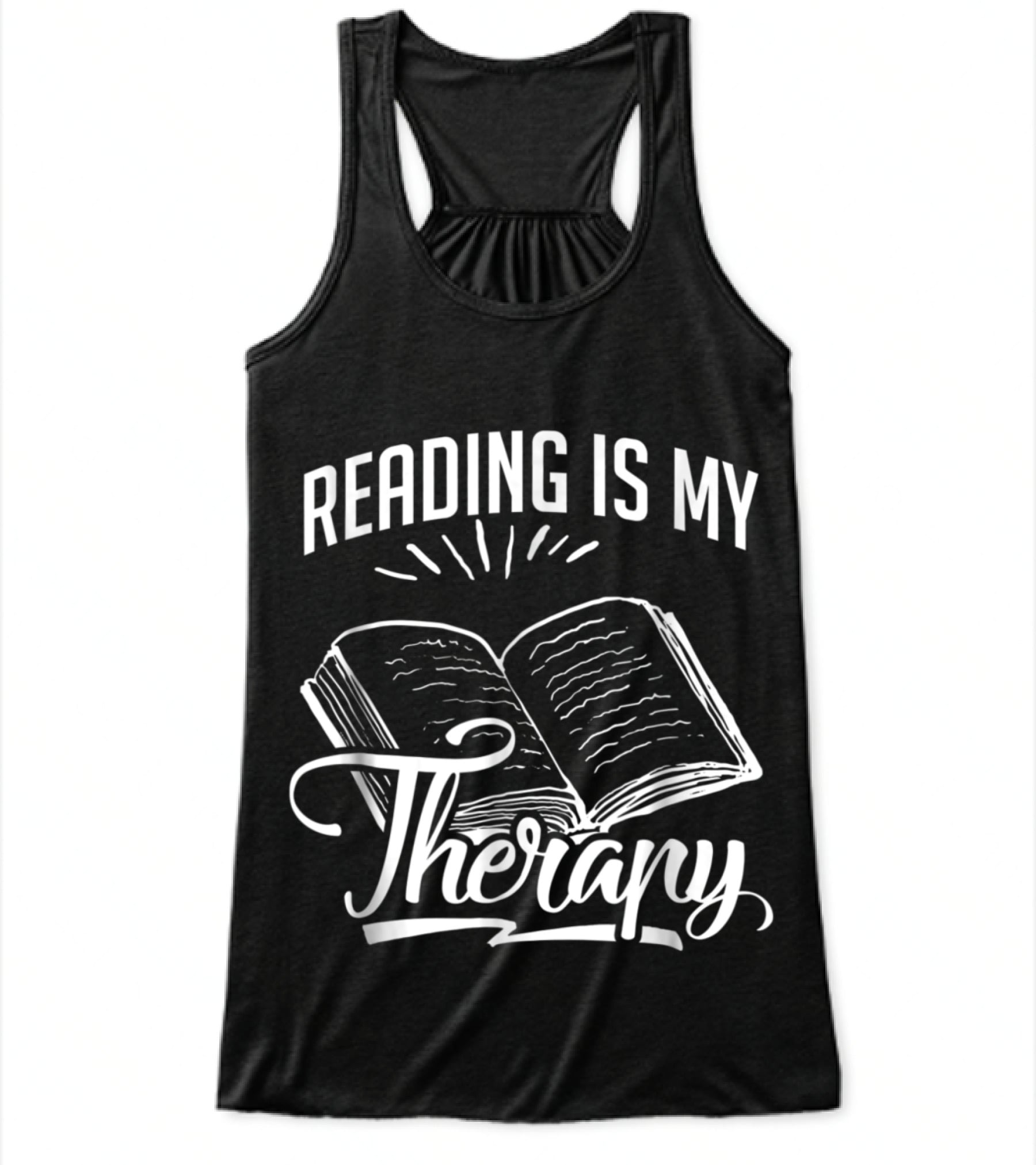 Reading Is My Therapy s Funny Book Tees Flowy Tank Top Reading Is My Therapy s Funny Book Tees Flowy Tank Top