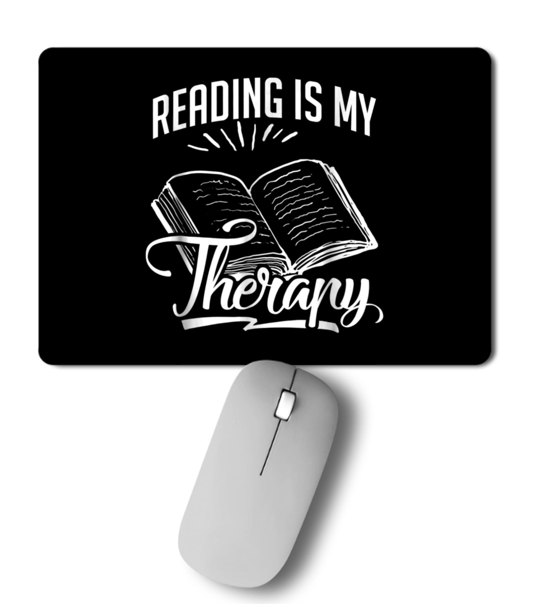 Reading Is My Therapy s Funny Book Tees Mousepad Reading Is My Therapy s Funny Book Tees Mousepad