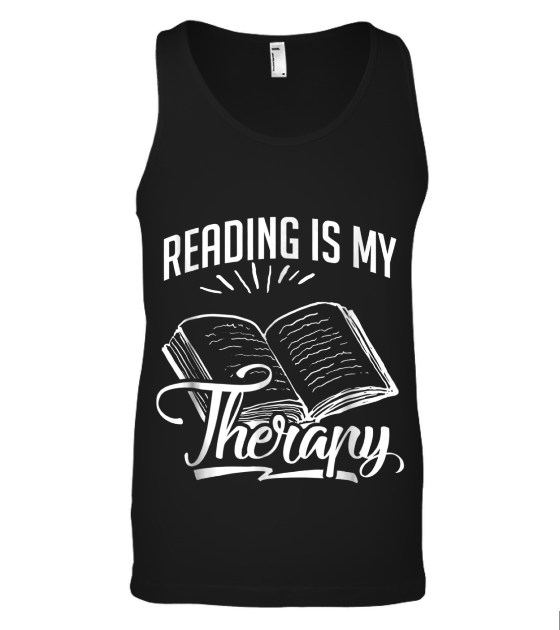 Reading Is My Therapy s Funny Book Tees Tank Top
